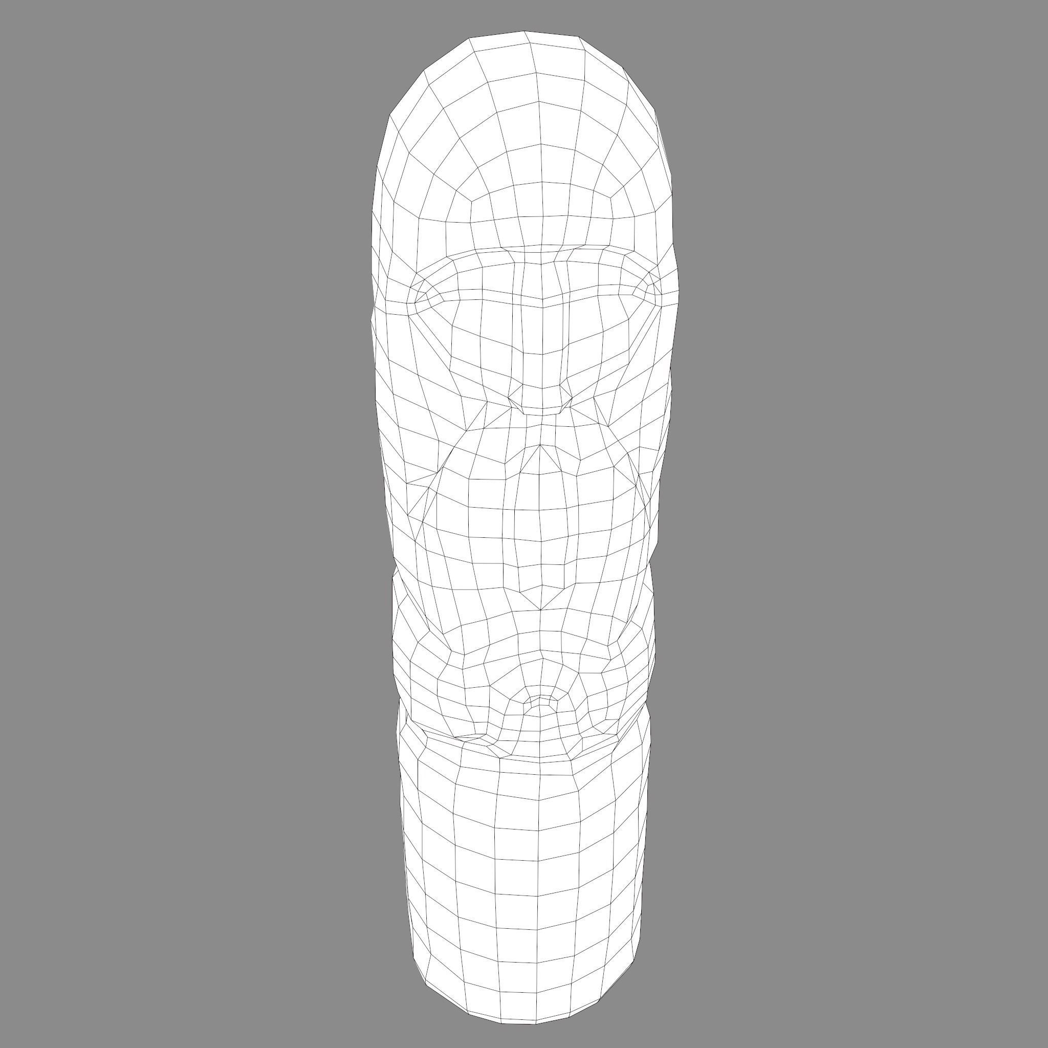 Dazhbog Statue Low-poly 3D model_29