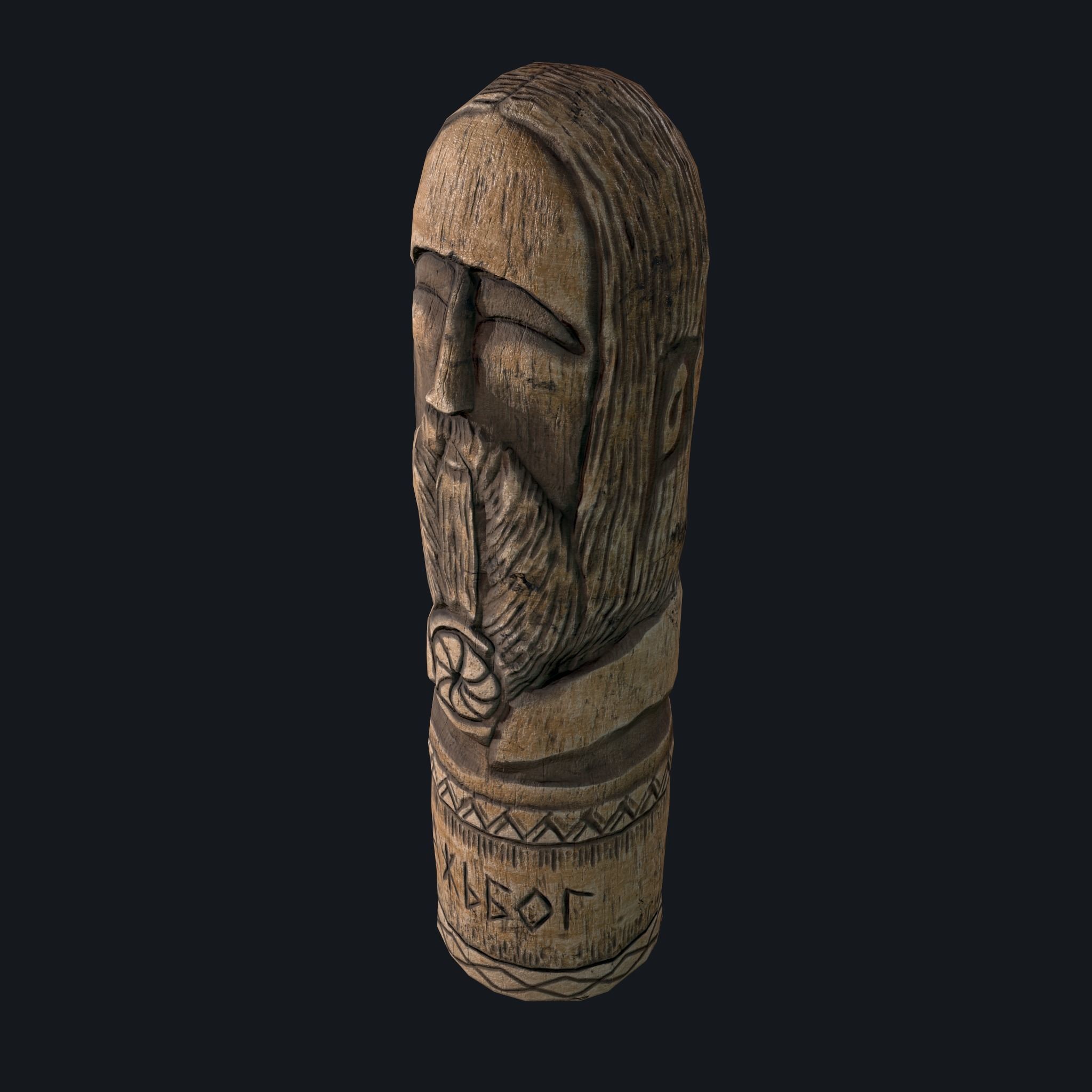 Dazhbog Statue Low-poly 3D model_10