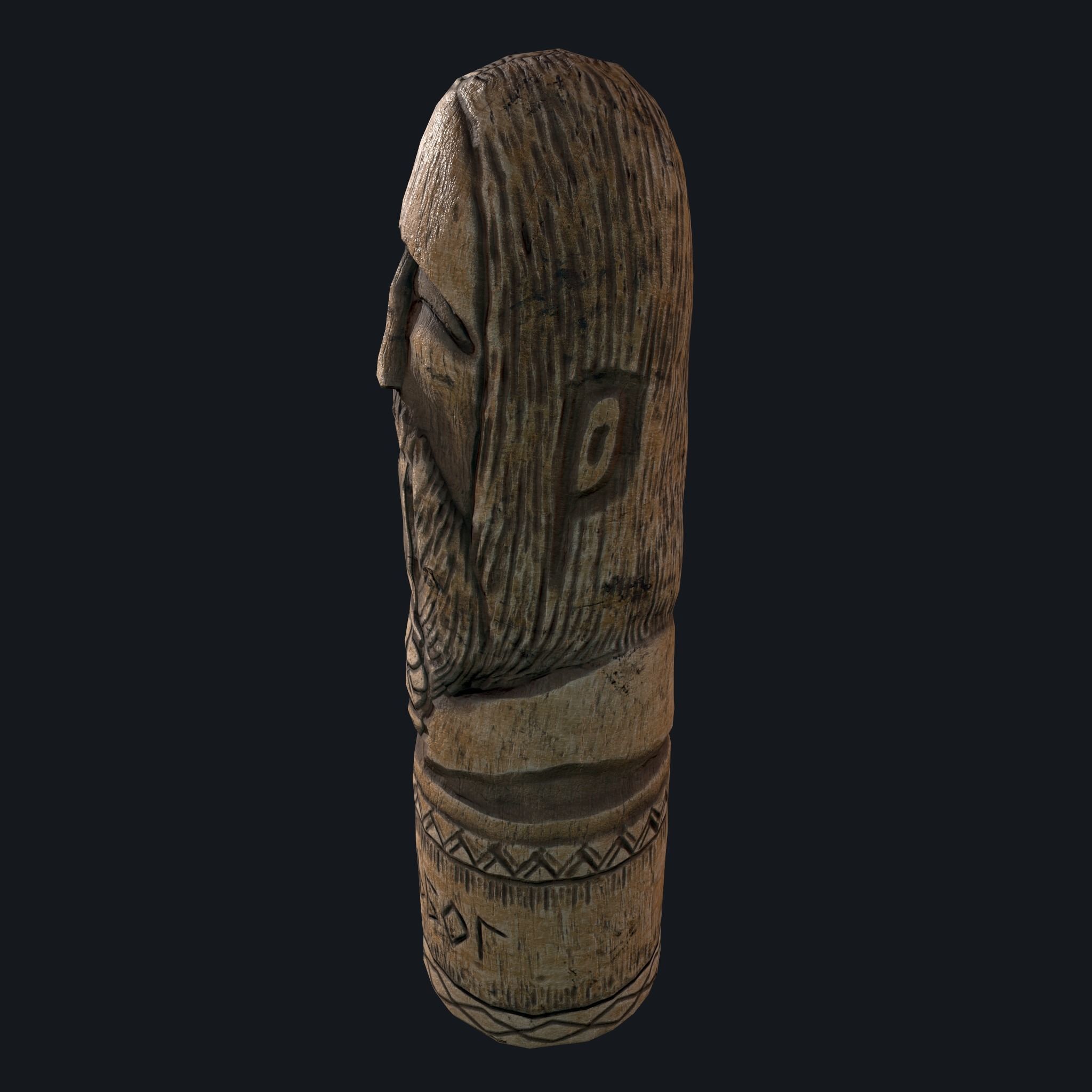 Dazhbog Statue Low-poly 3D model_24