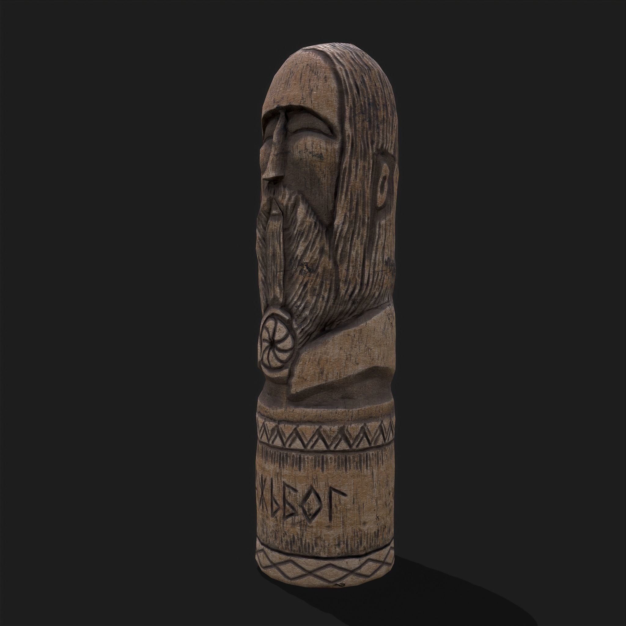 Dazhbog Statue Low-poly 3D model_52
