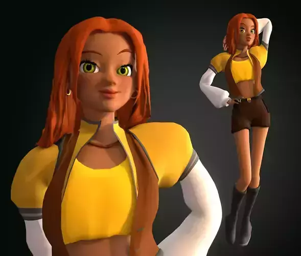 young red haired girl woman