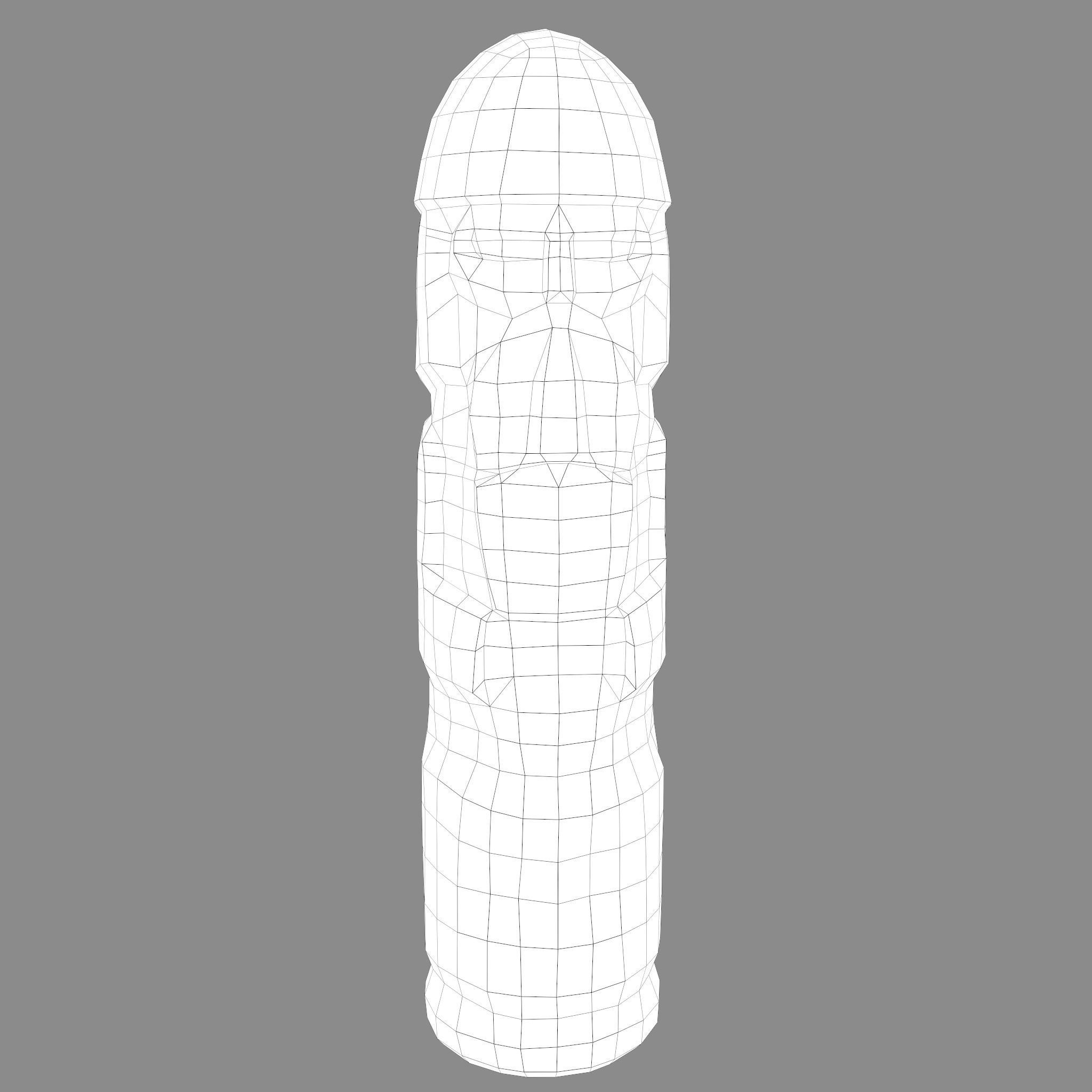 Dazhbog Wooden Figurine Low-poly 3D model_21