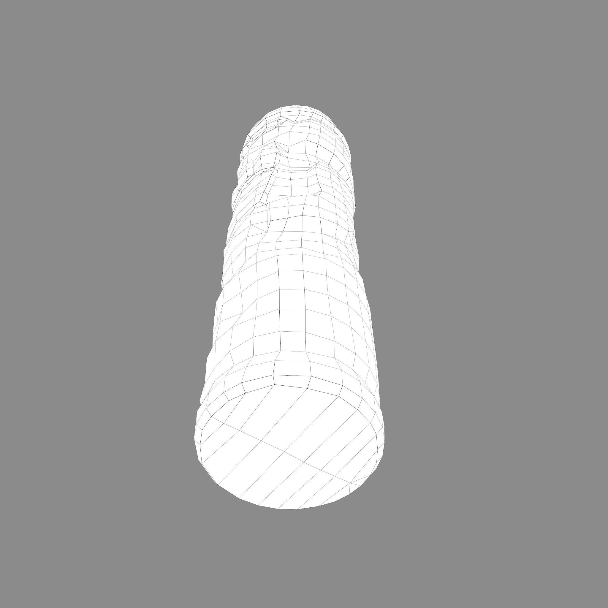 Dazhbog Wooden Figurine Low-poly 3D model_34