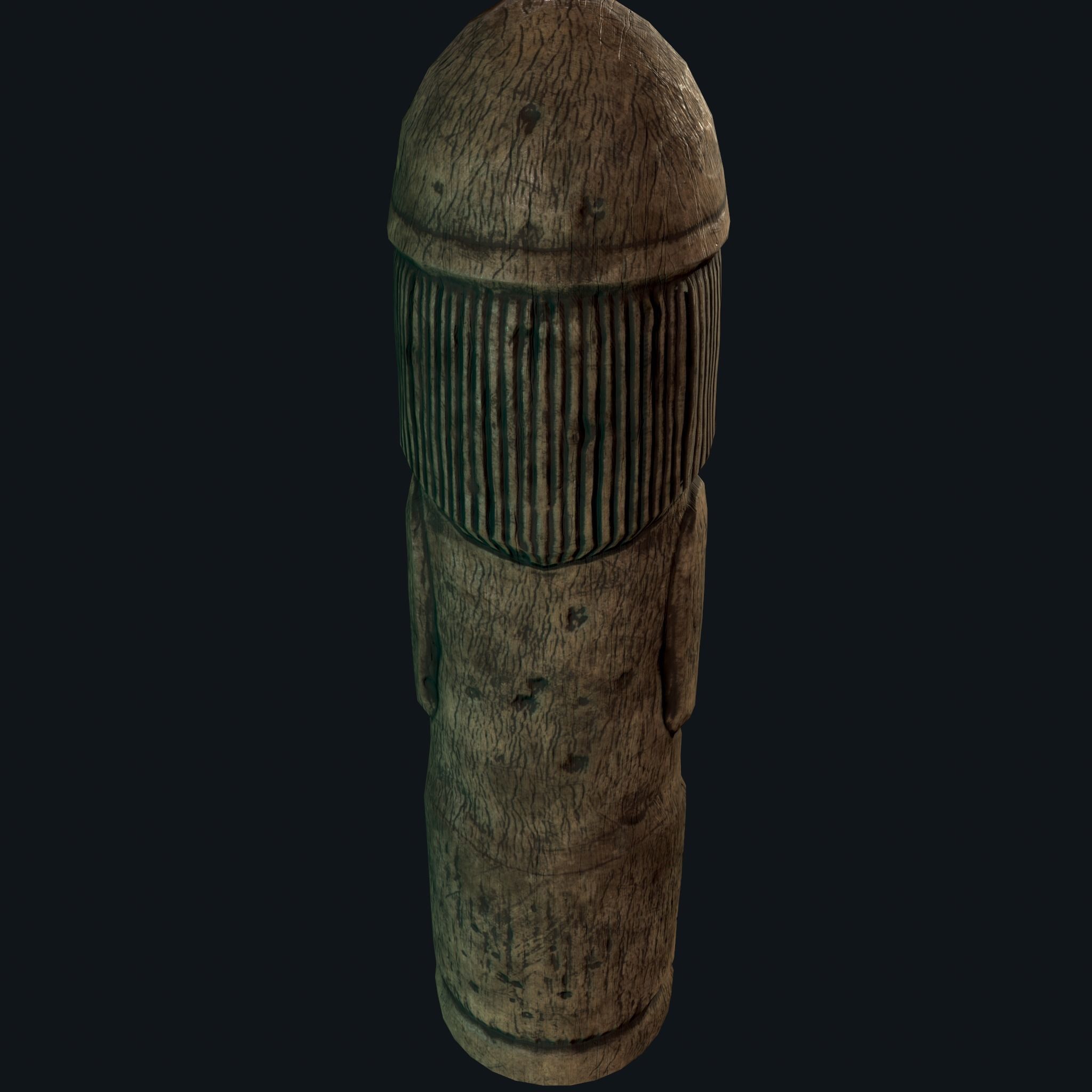 Dazhbog Wooden Figurine Low-poly 3D model_17