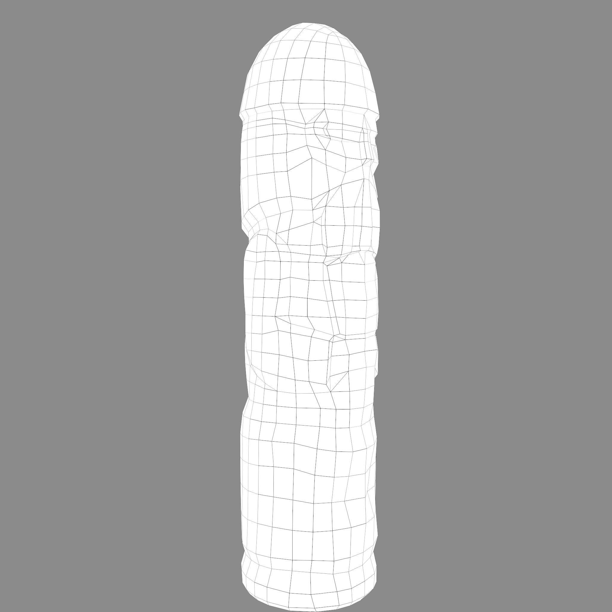 Dazhbog Wooden Figurine Low-poly 3D model_27