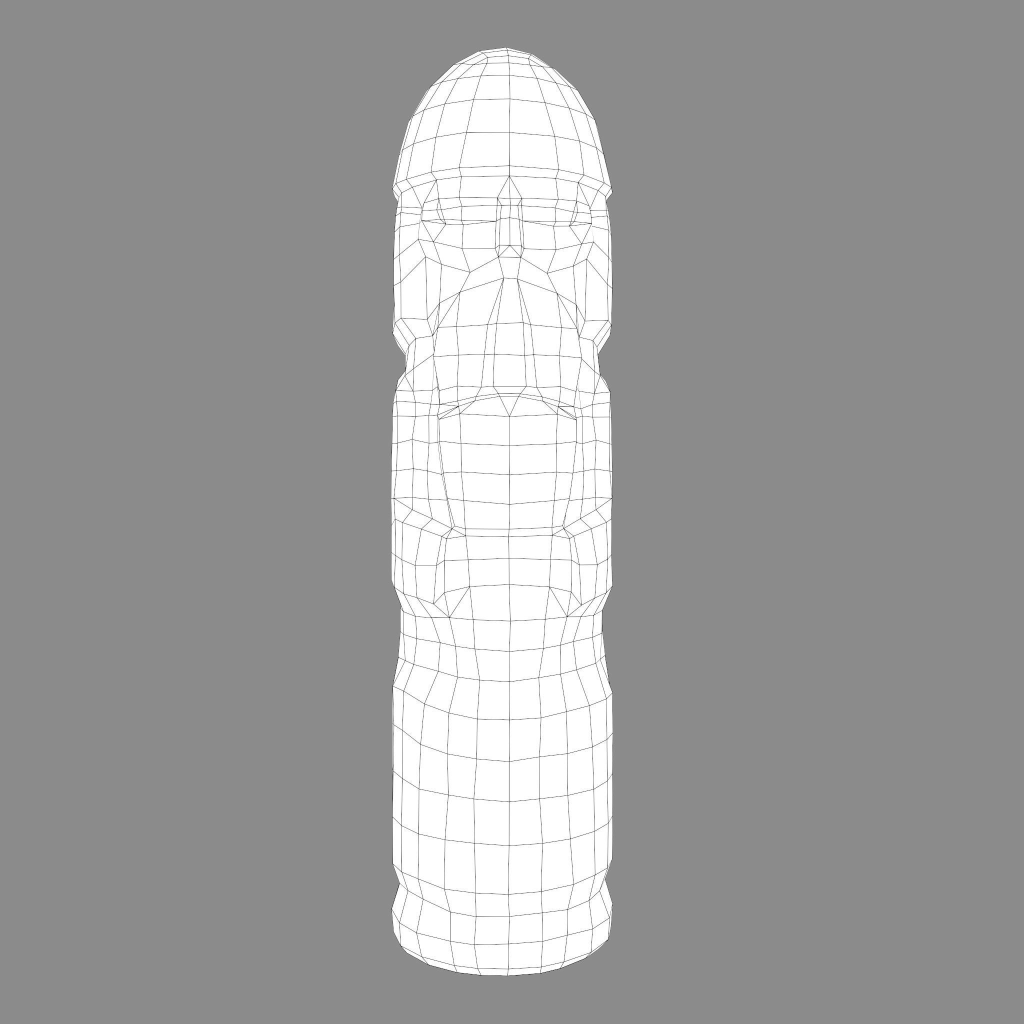 Dazhbog Wooden Figurine Low-poly 3D model_33