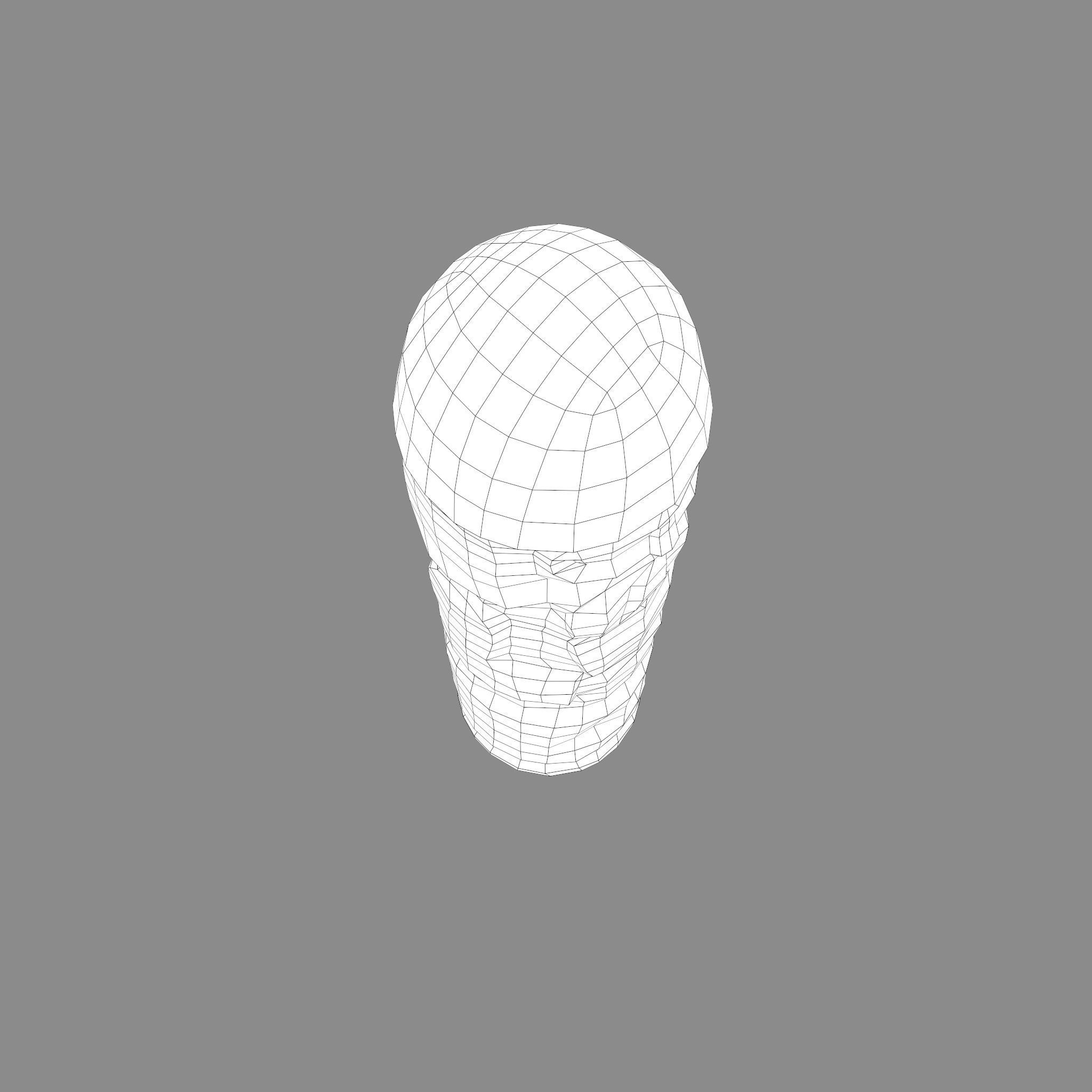 Dazhbog Wooden Figurine Low-poly 3D model_26