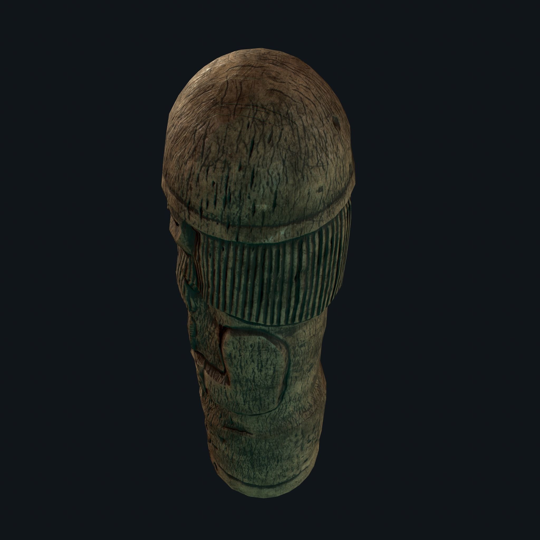 Dazhbog Wooden Figurine Low-poly 3D model_15