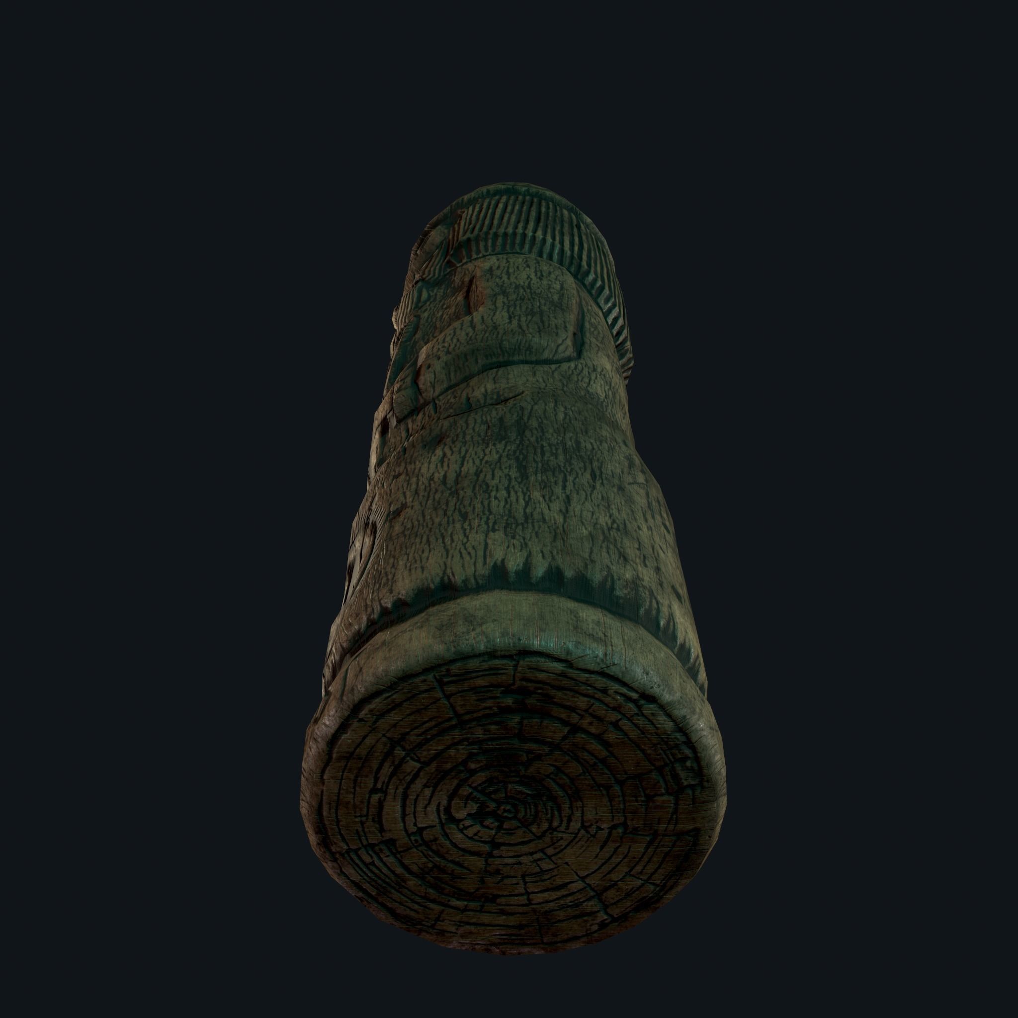 Dazhbog Wooden Figurine Low-poly 3D model_20