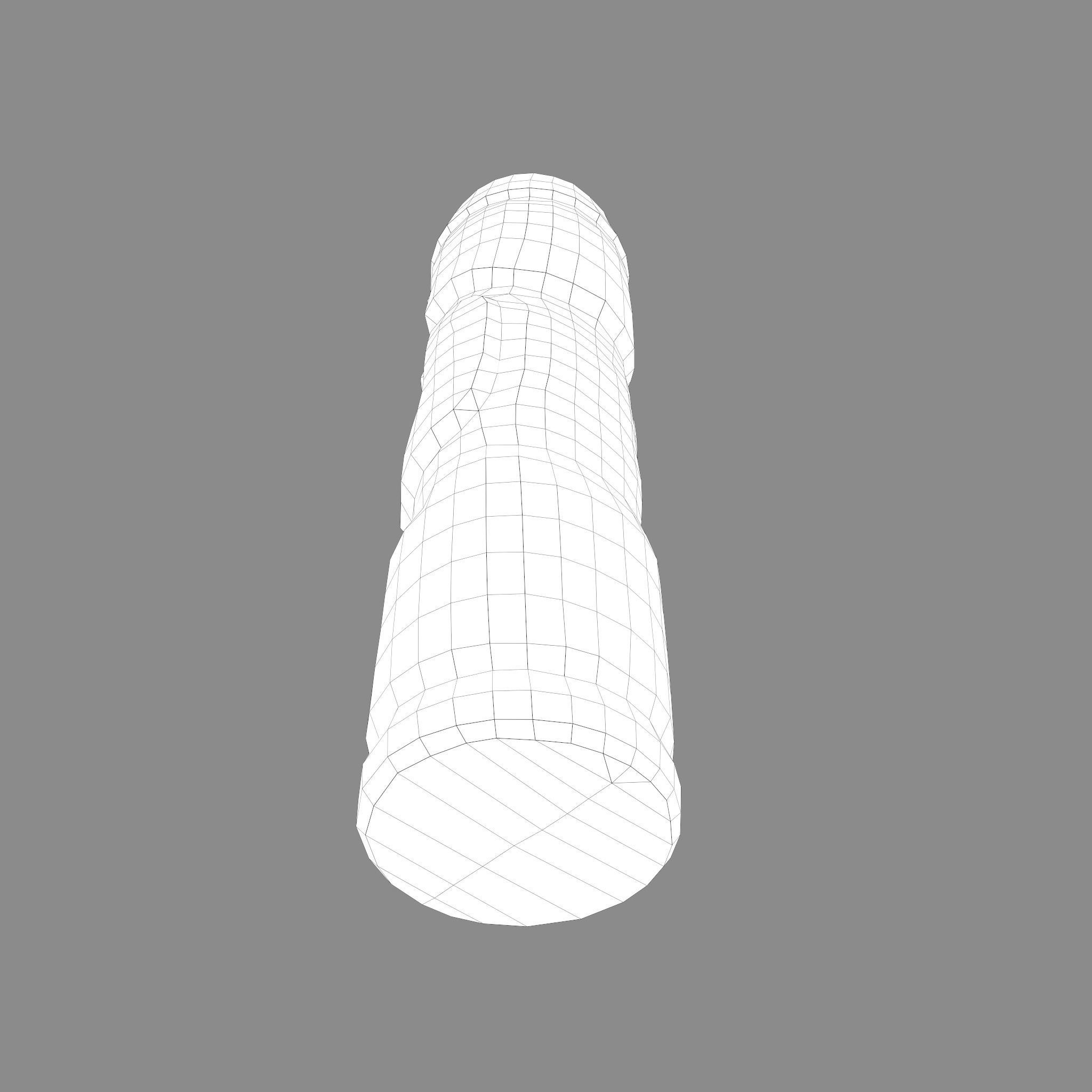 Dazhbog Wooden Figurine Low-poly 3D model_28