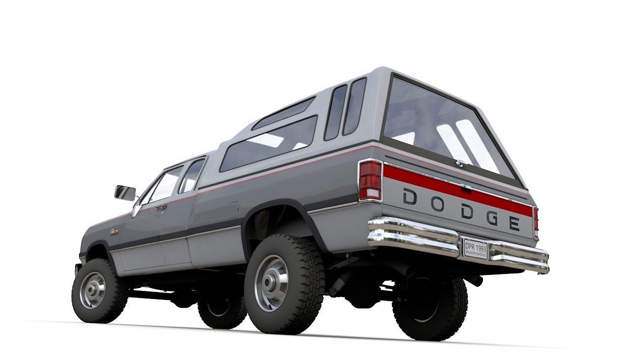 DODGE POWER RAM 250 1993 3D model_5