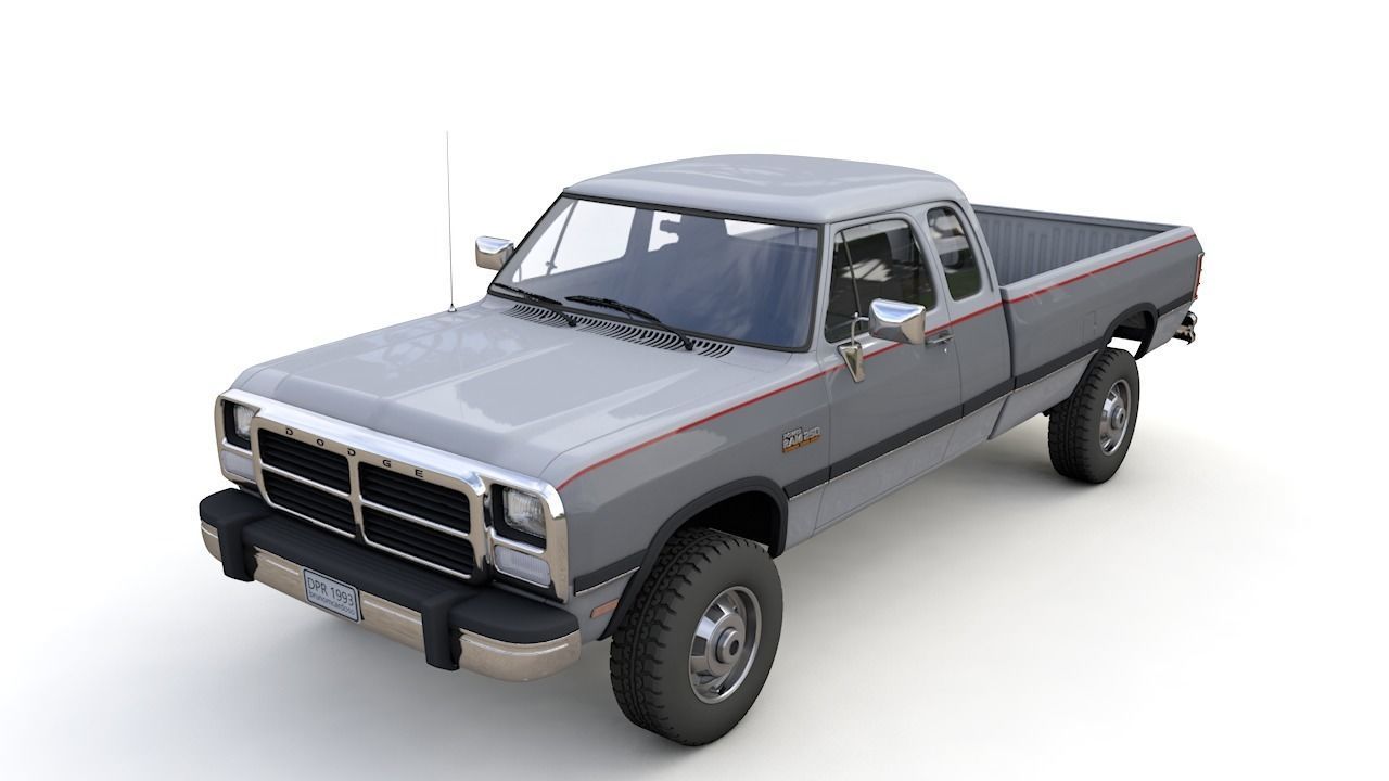 DODGE POWER RAM 250 1993 3D model_2