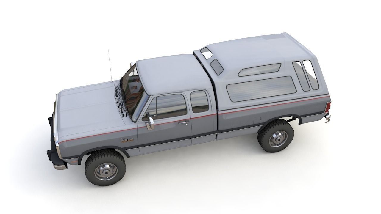 DODGE POWER RAM 250 1993 3D model_10
