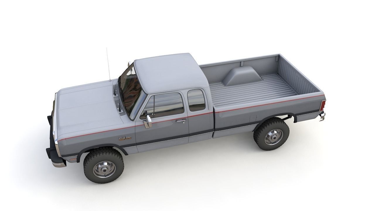 DODGE POWER RAM 250 1993 3D model_9