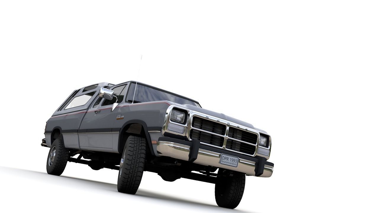 DODGE POWER RAM 250 1993 3D model_12