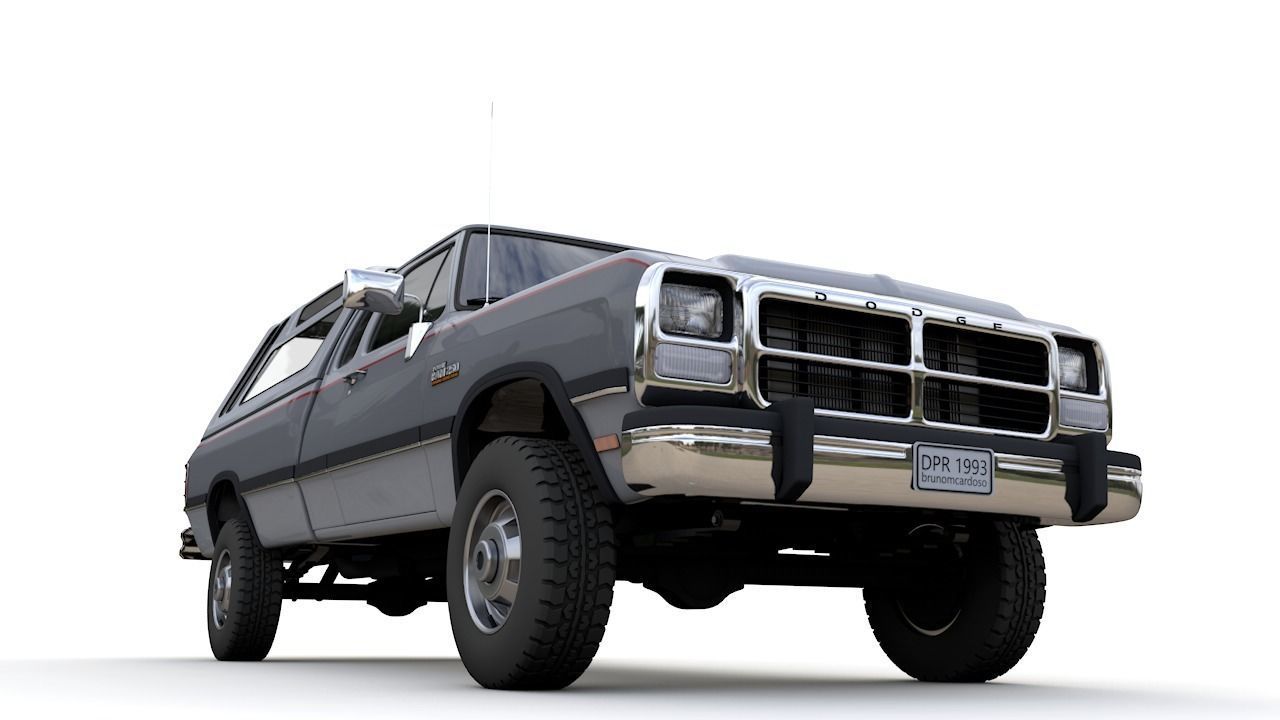 DODGE POWER RAM 250 1993 3D model_11