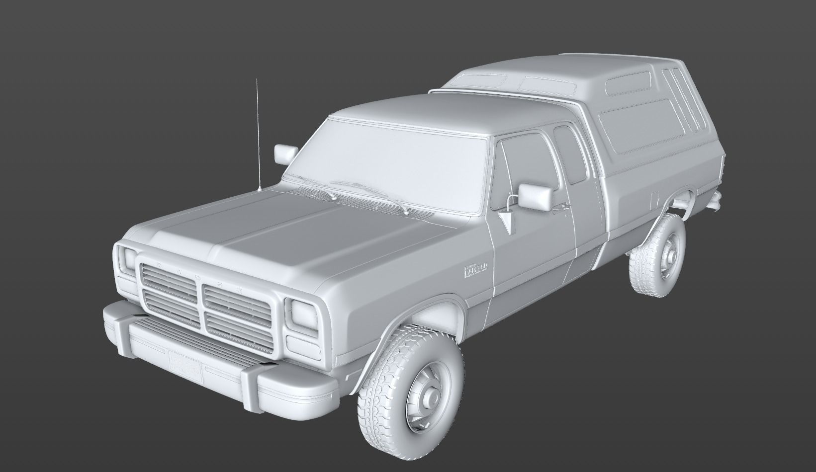 DODGE POWER RAM 250 1993 3D model_16