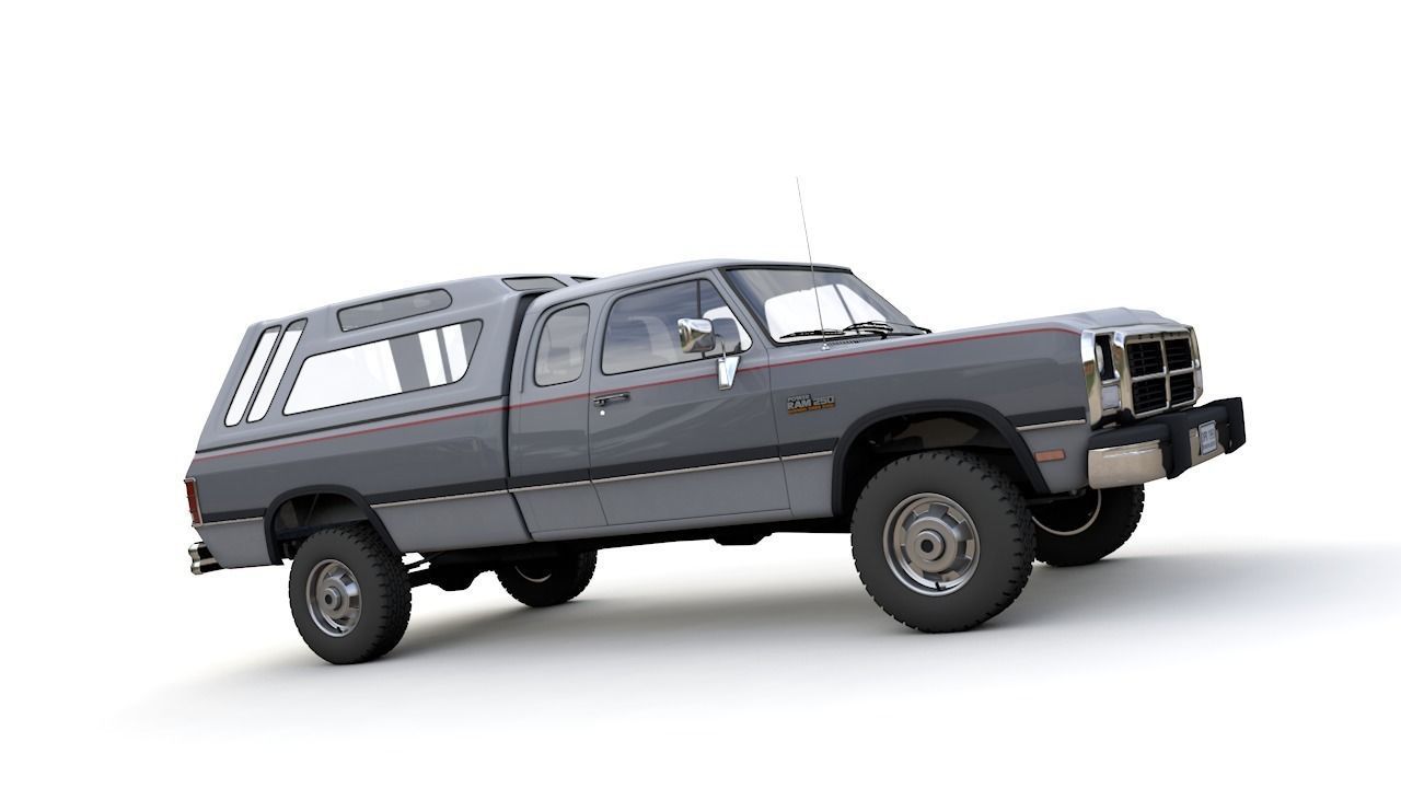 DODGE POWER RAM 250 1993 3D model_6