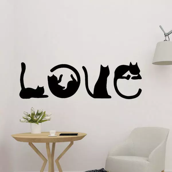 Love Cat Wall Decor 3D print model_0