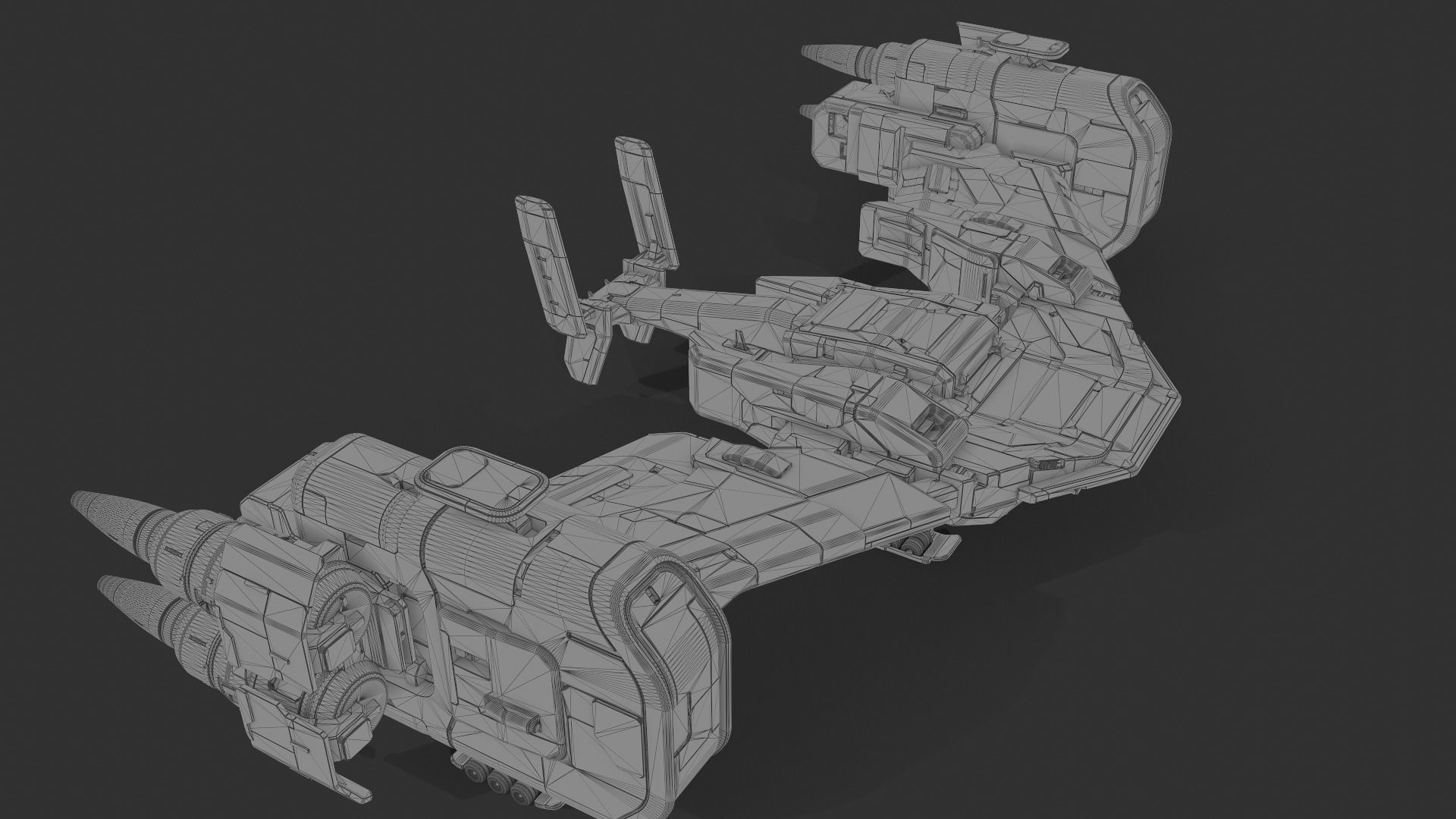 scifi-model548 spaceship 3D model_1