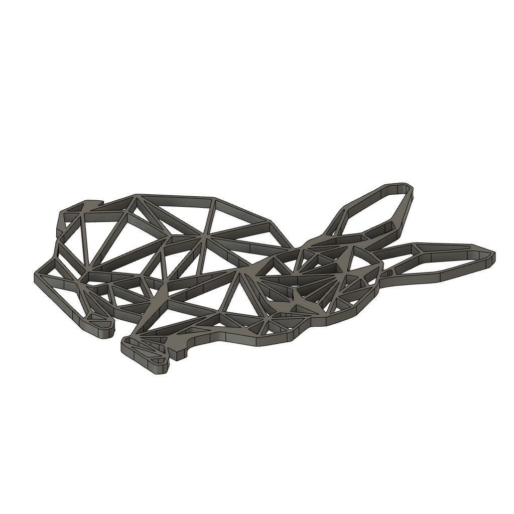 Bunny Mural 2D Art 3D print model_2