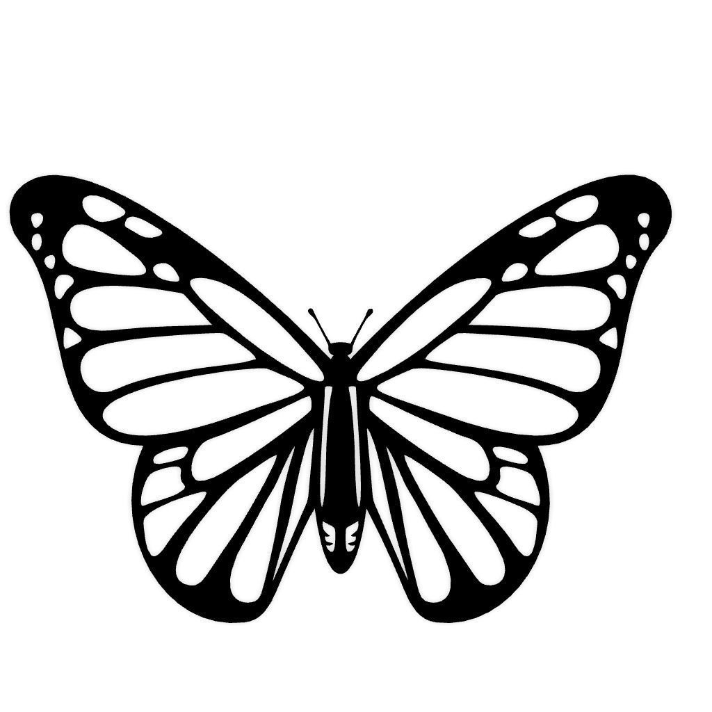 Butterfly 2D Decor 3D print model_1