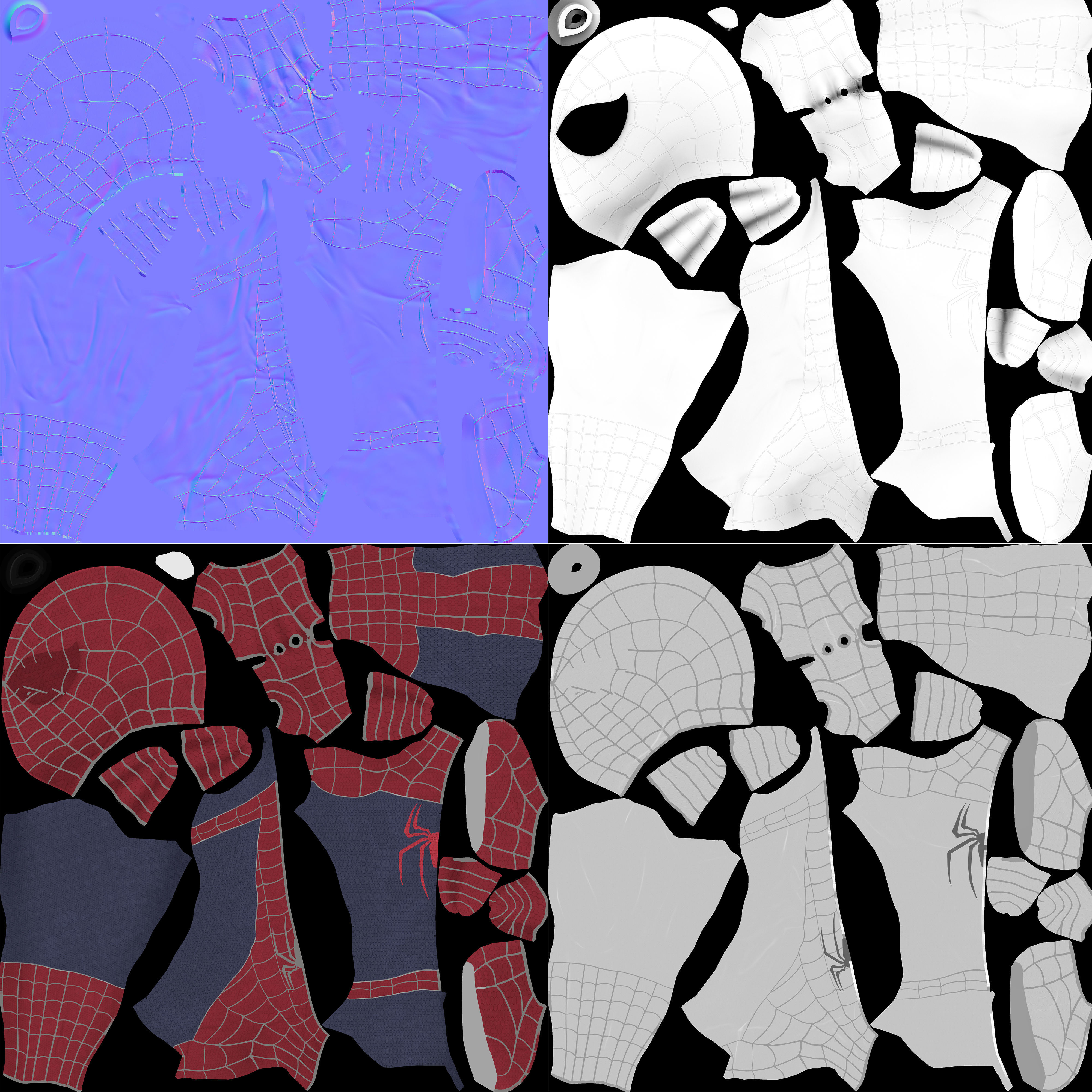 Spiderman - Tobey Maguire Rigged Low-poly 3D model_16