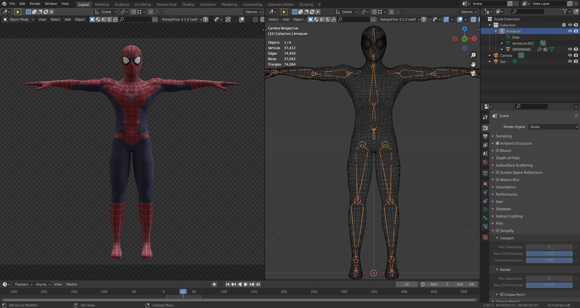 Spiderman - Tobey Maguire Rigged Low-poly 3D model_17