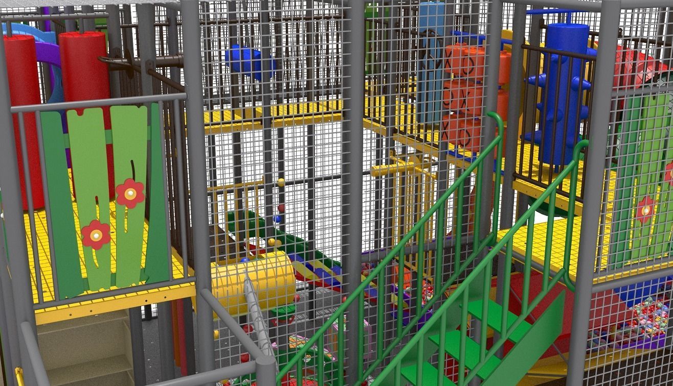 Indoor Playground 3D model_14