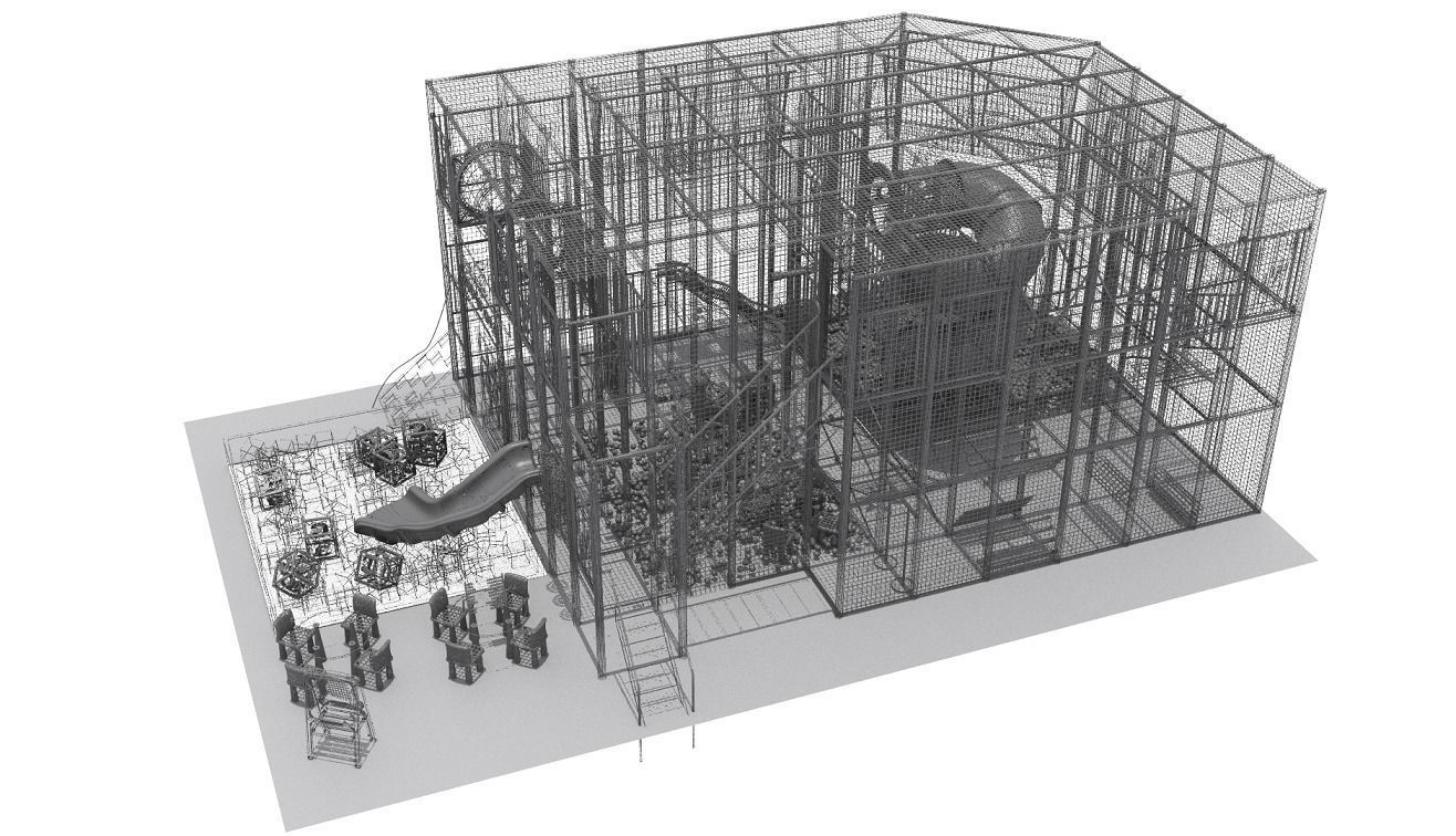 Indoor Playground 3D model_16