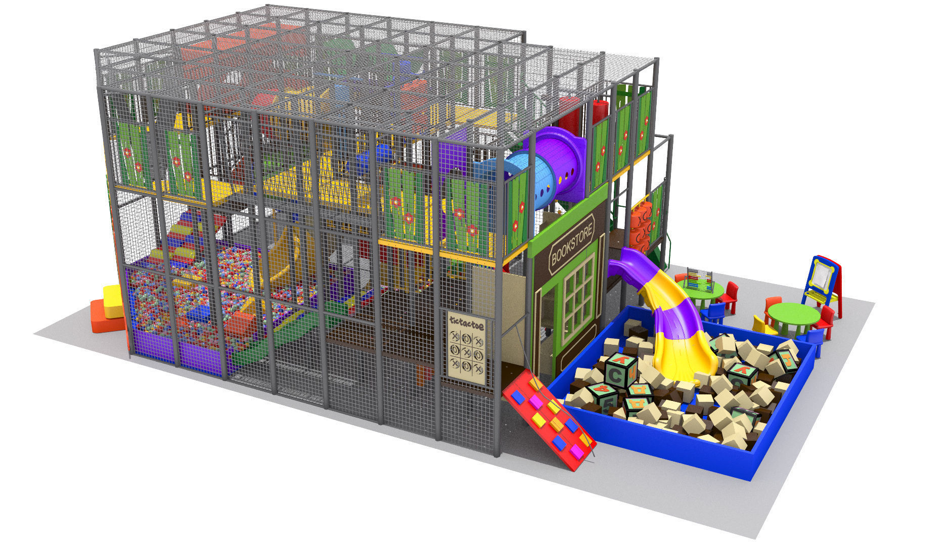 Indoor Playground 3D model_1