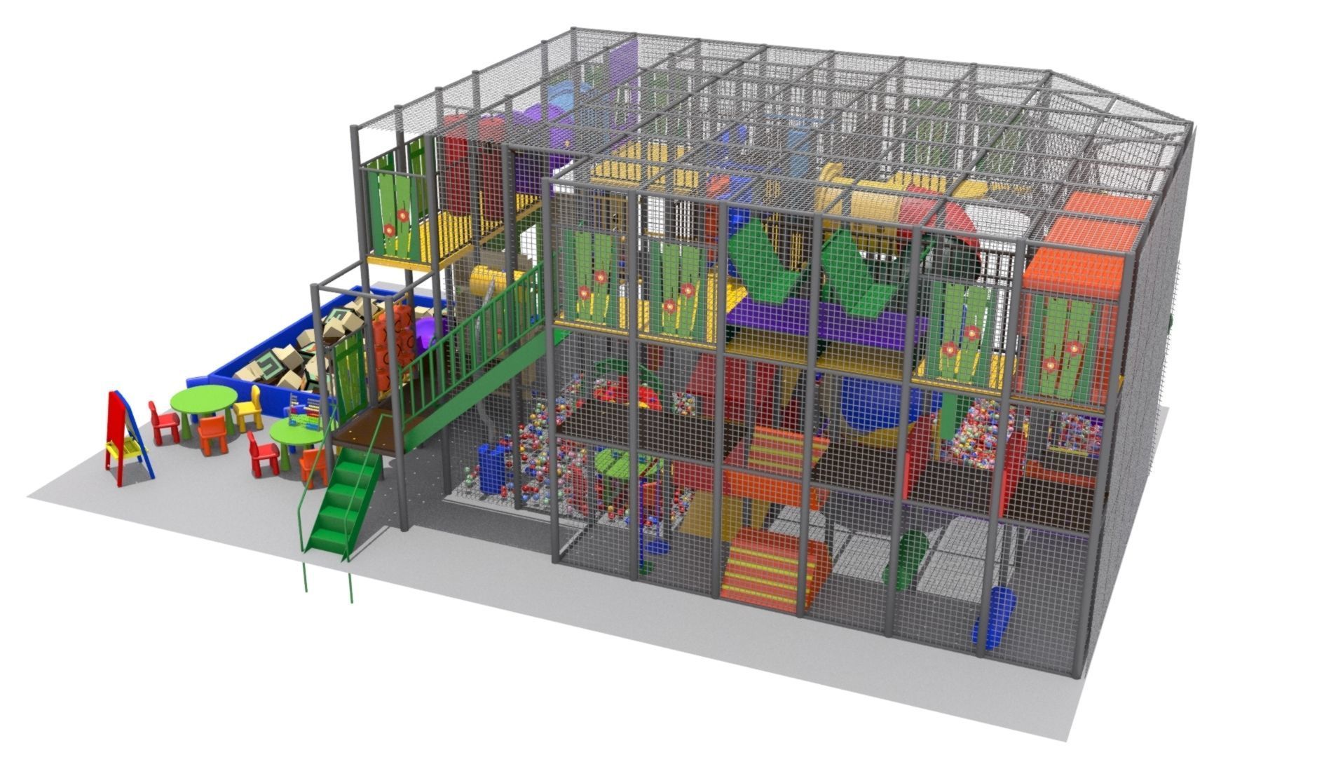 Indoor Playground 3D model_3