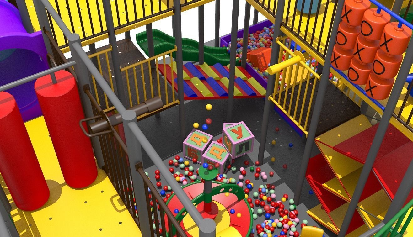 Indoor Playground 3D model_15