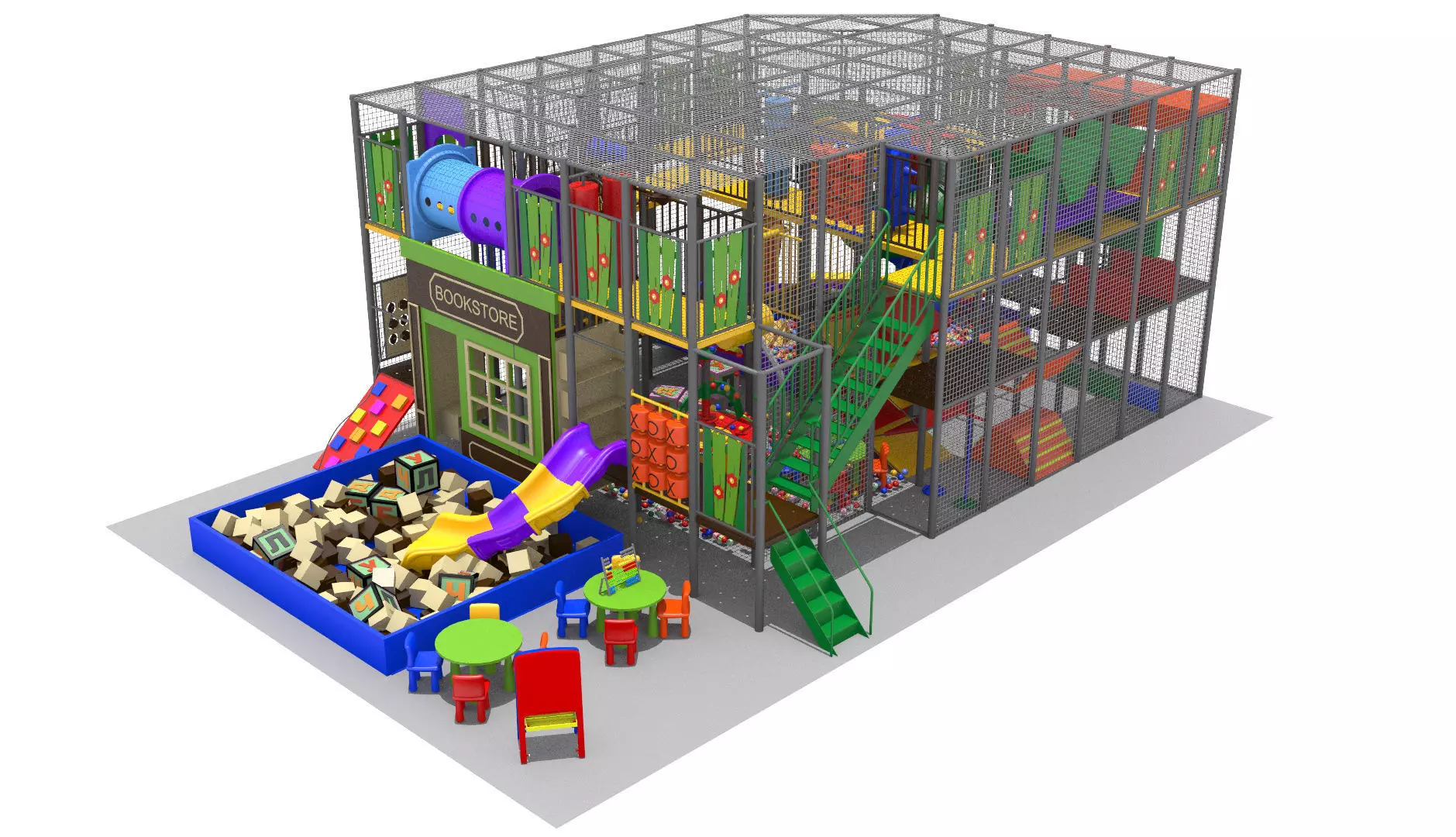 Indoor Playground 3D model_0