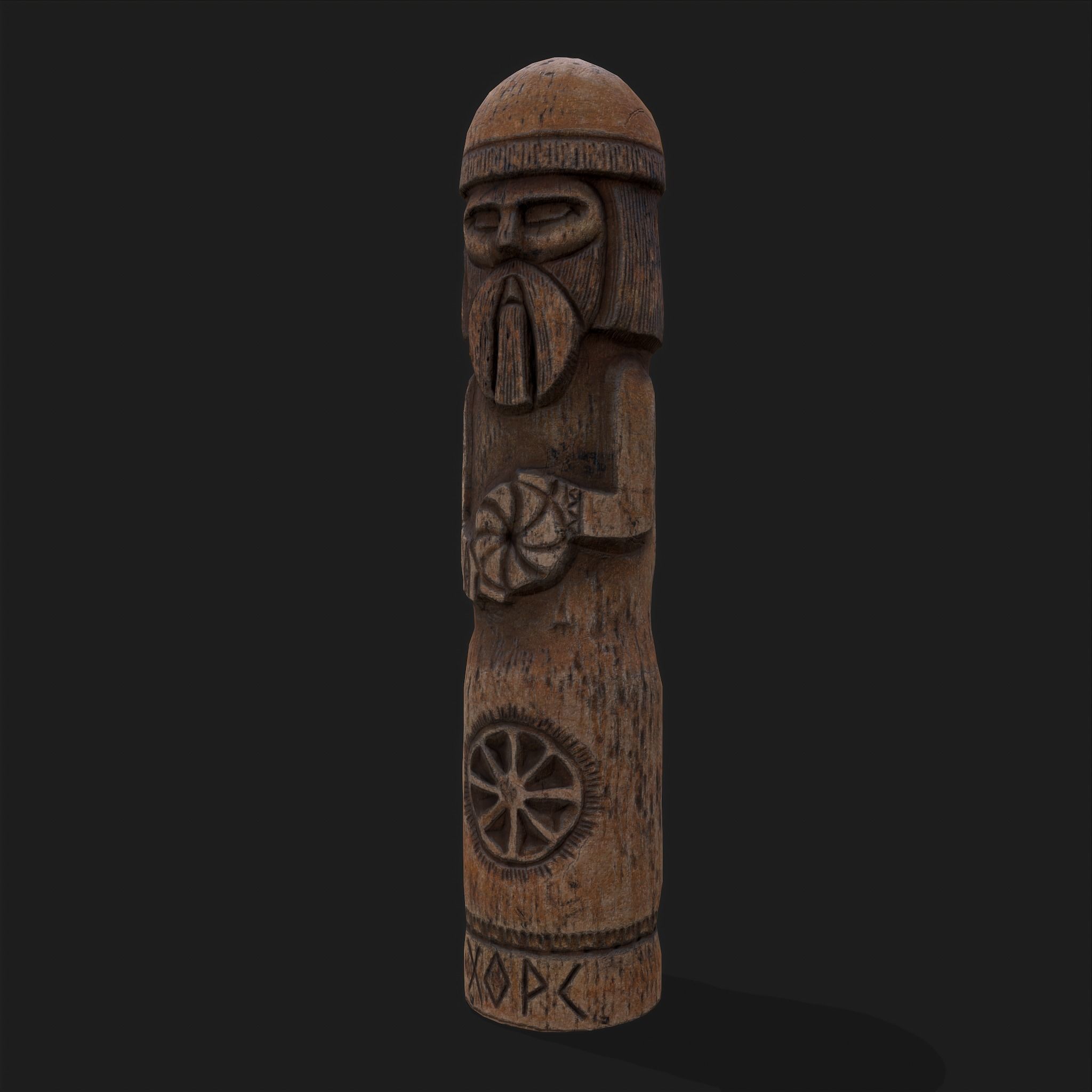 Viking Horse Figurine  Low-poly 3D model_12