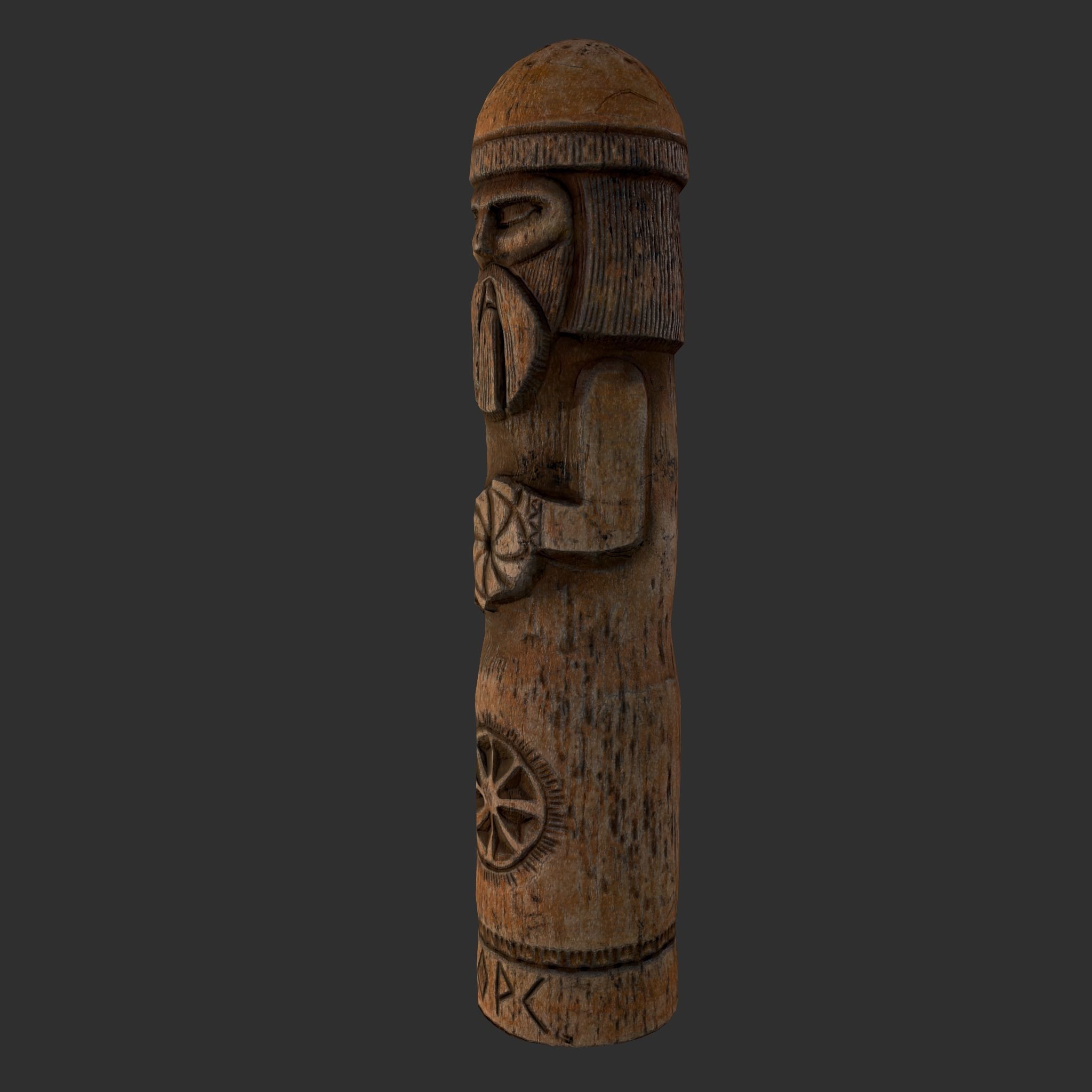 Viking Horse Figurine  Low-poly 3D model_5