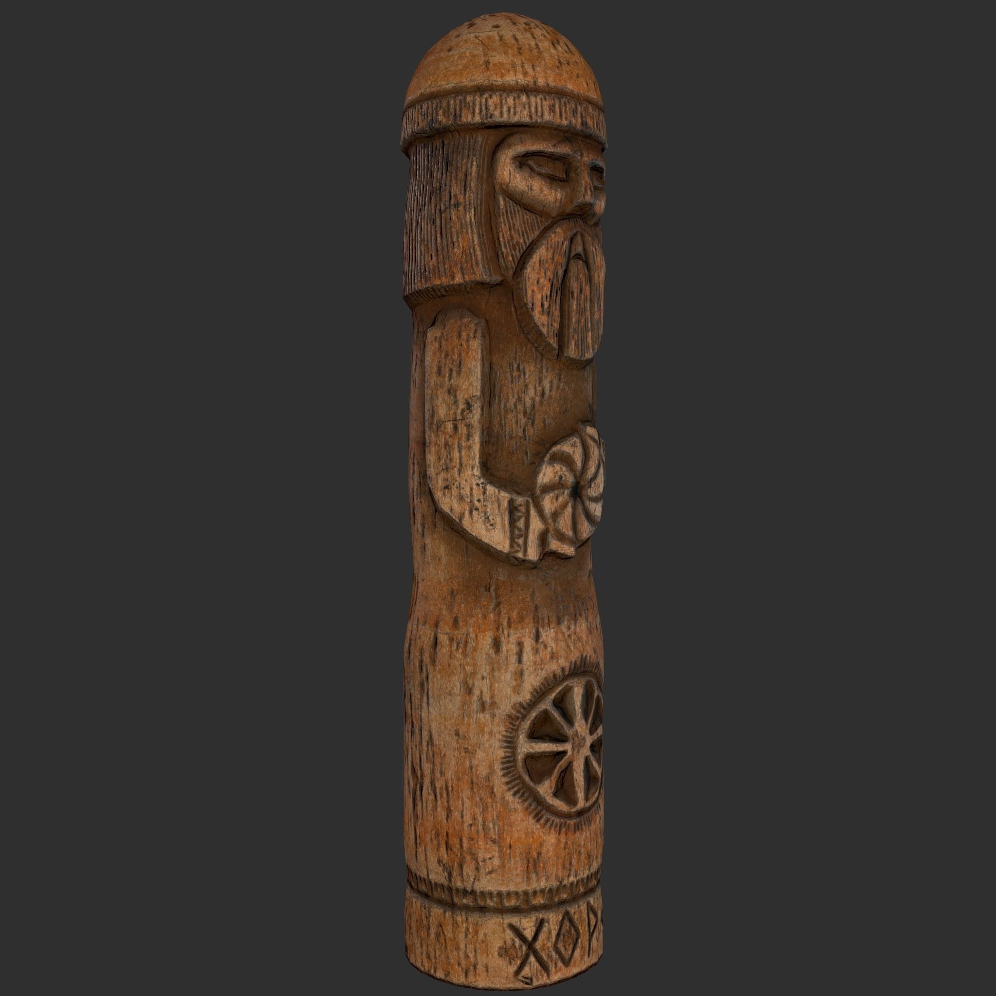 Viking Horse Figurine  Low-poly 3D model_7