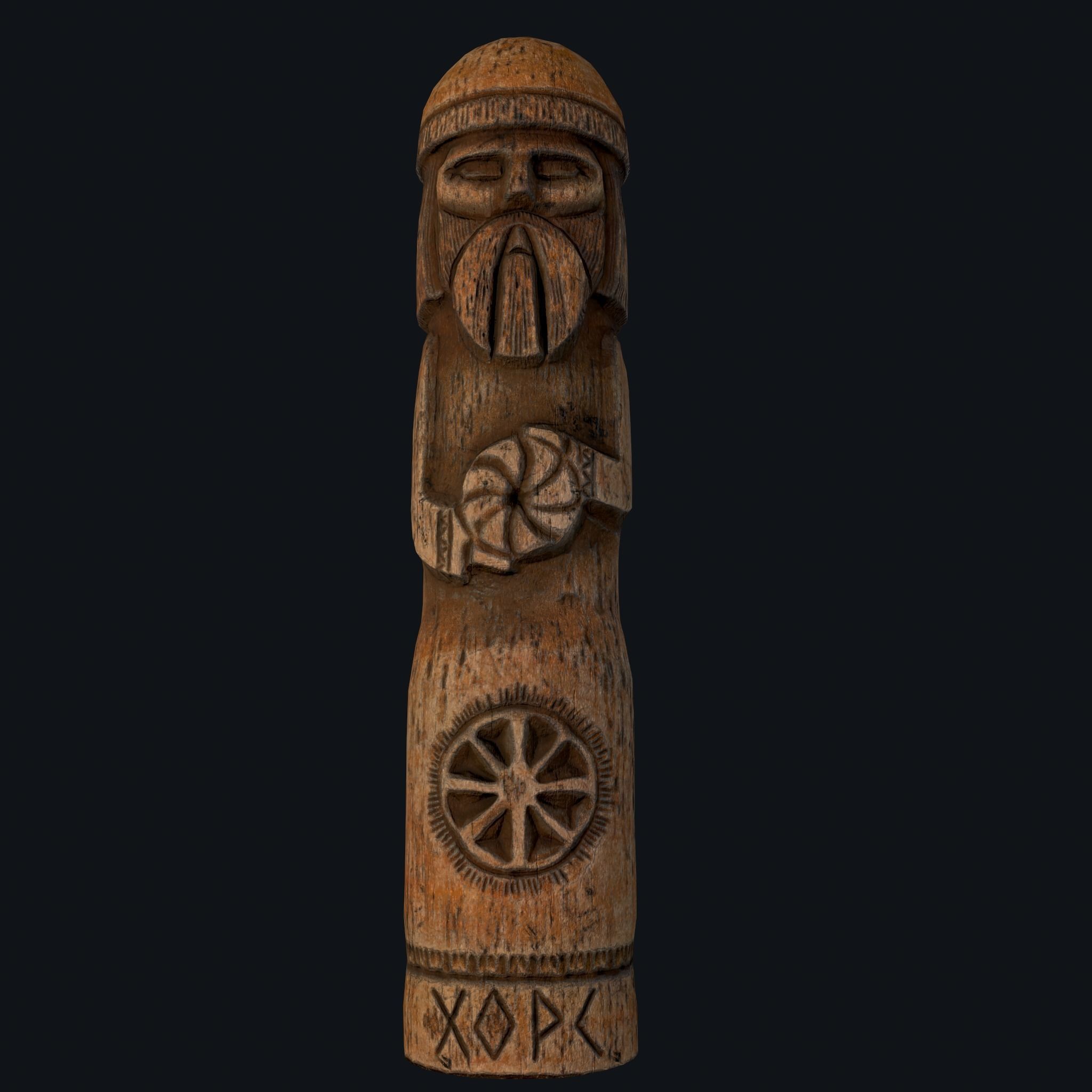 Viking Horse Figurine  Low-poly 3D model_22