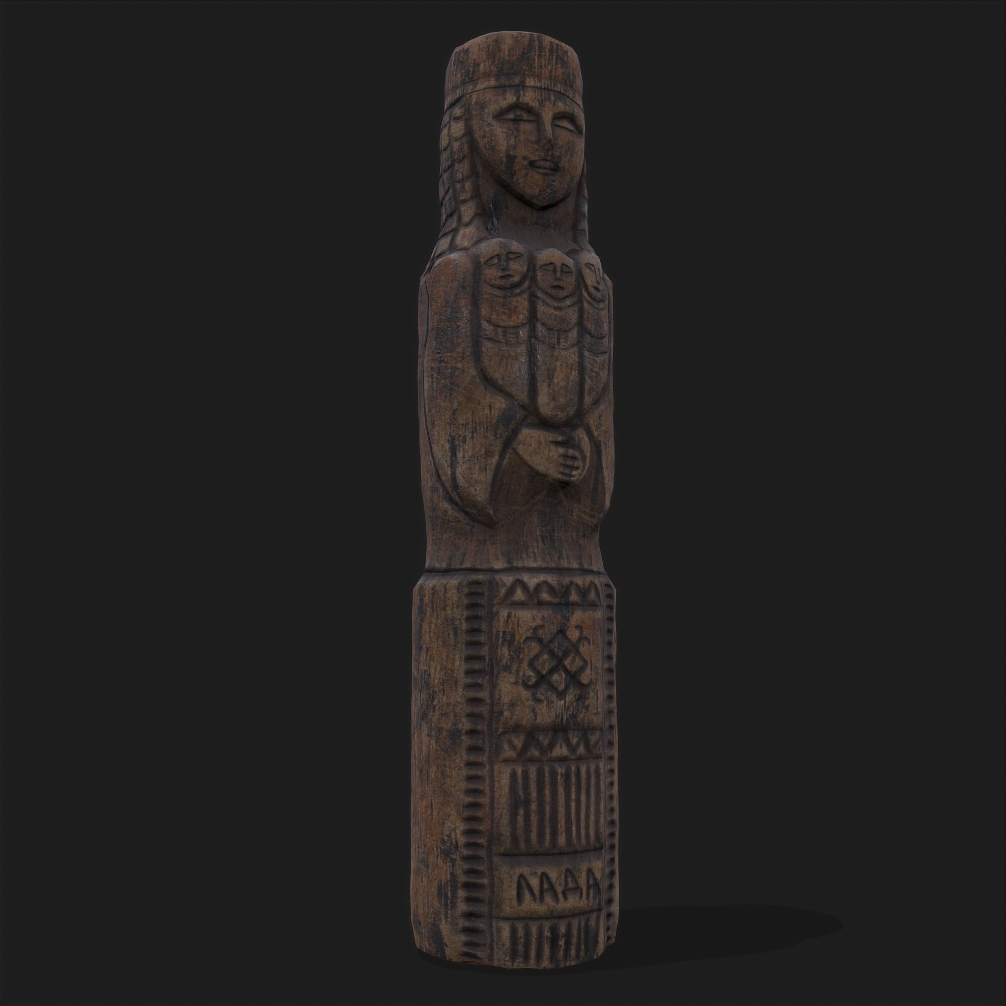 Lada Statue  Low-poly 3D model_2