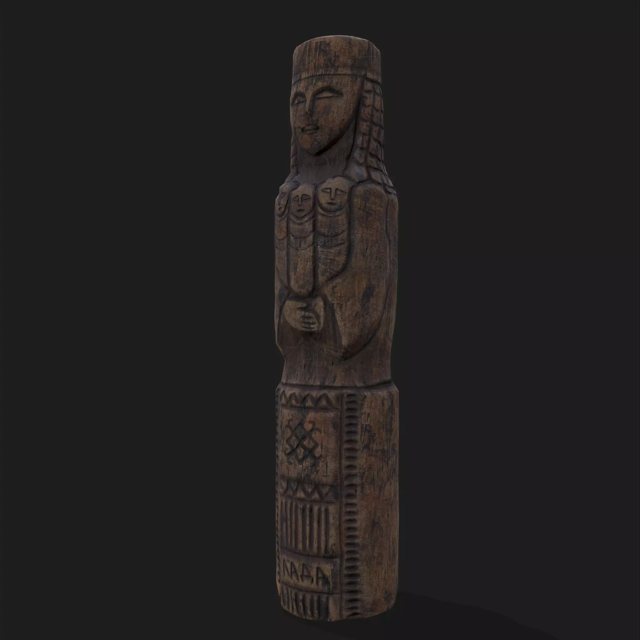 Lada Statue  Low-poly 3D model_0