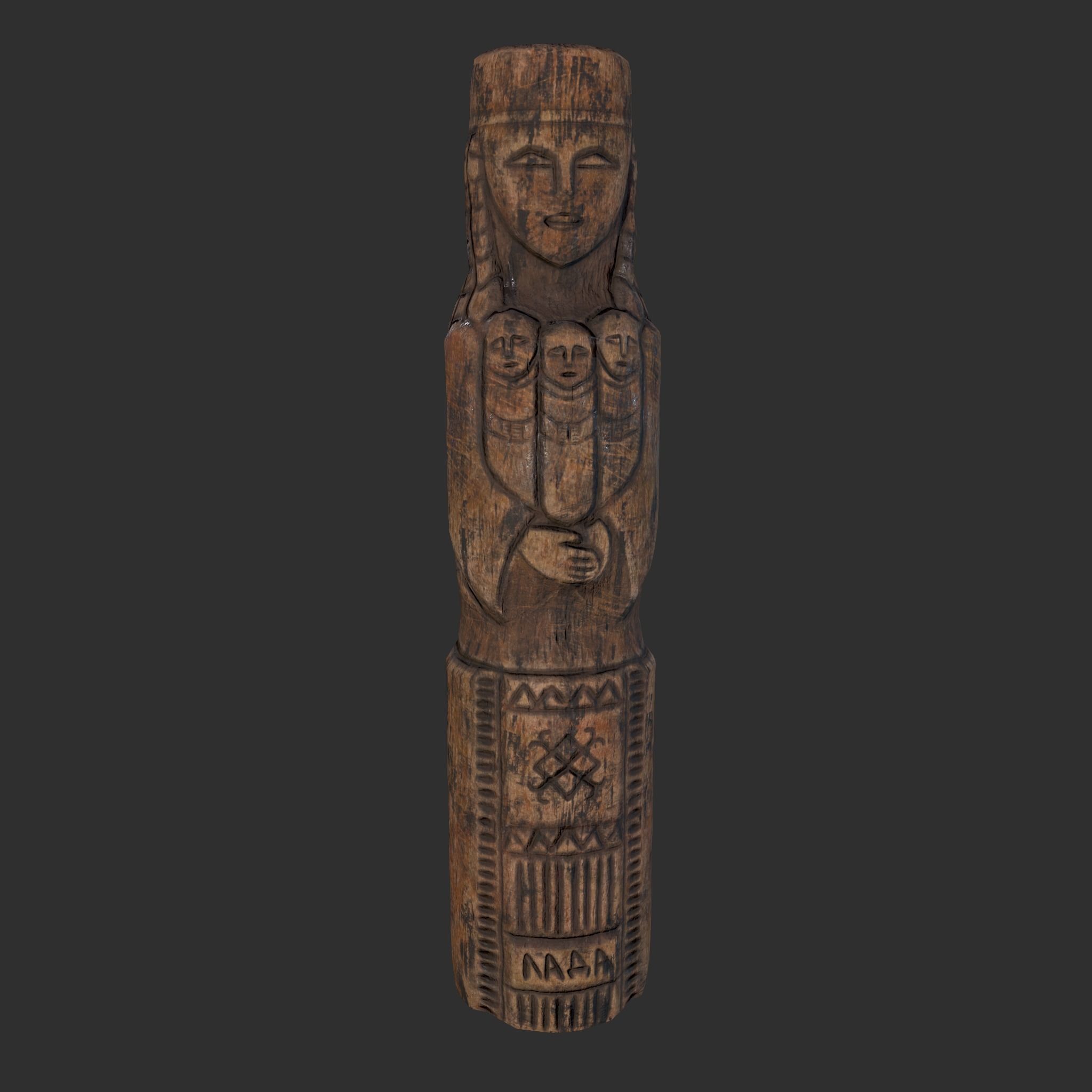 Lada Statue  Low-poly 3D model_3