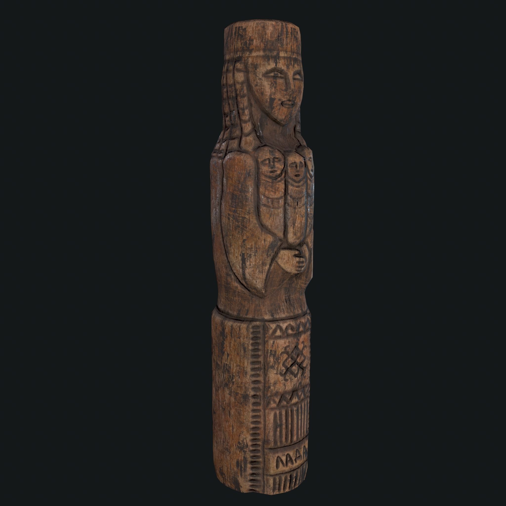 Lada Statue  Low-poly 3D model_10