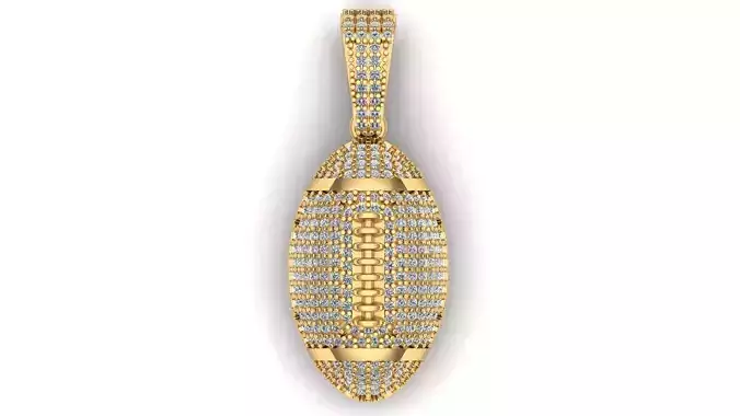 Rugby pendant 3d print model
