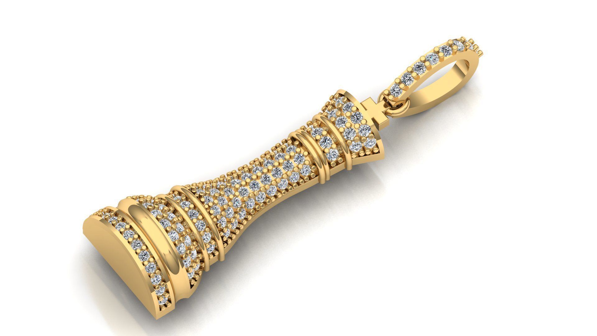 Chess king pendant 3D print model 3D print model_5