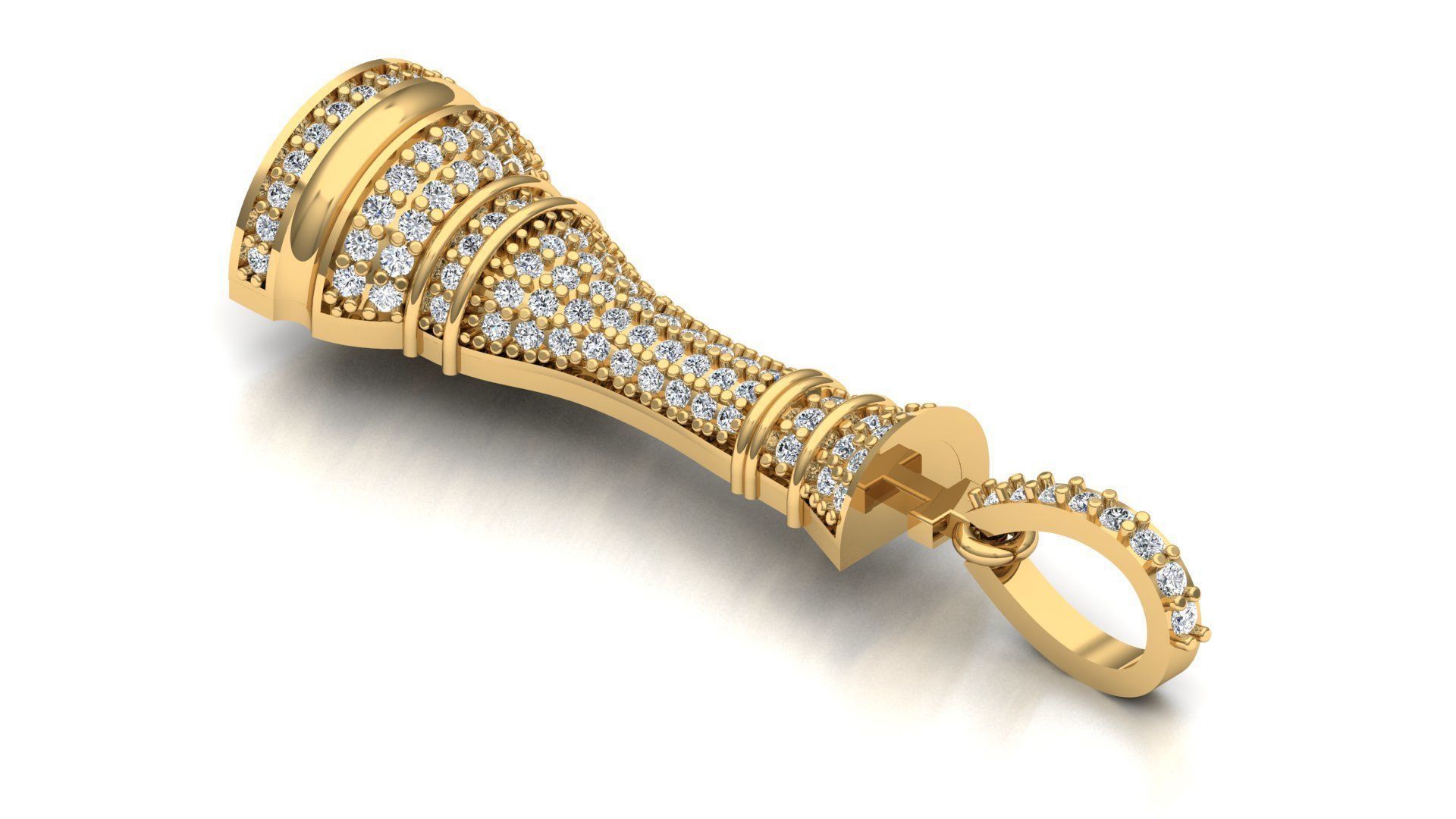 Chess king pendant 3D print model 3D print model_6