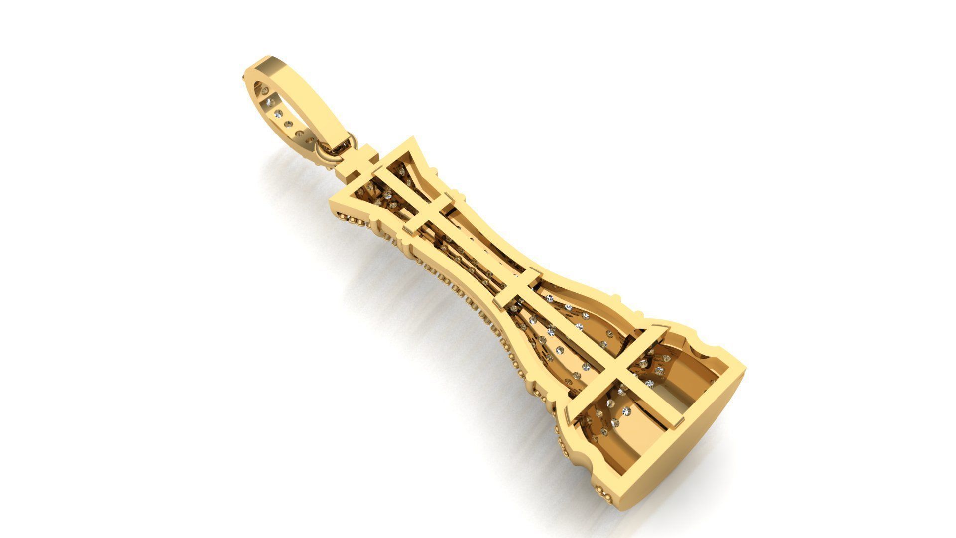 Chess king pendant 3D print model 3D print model_2