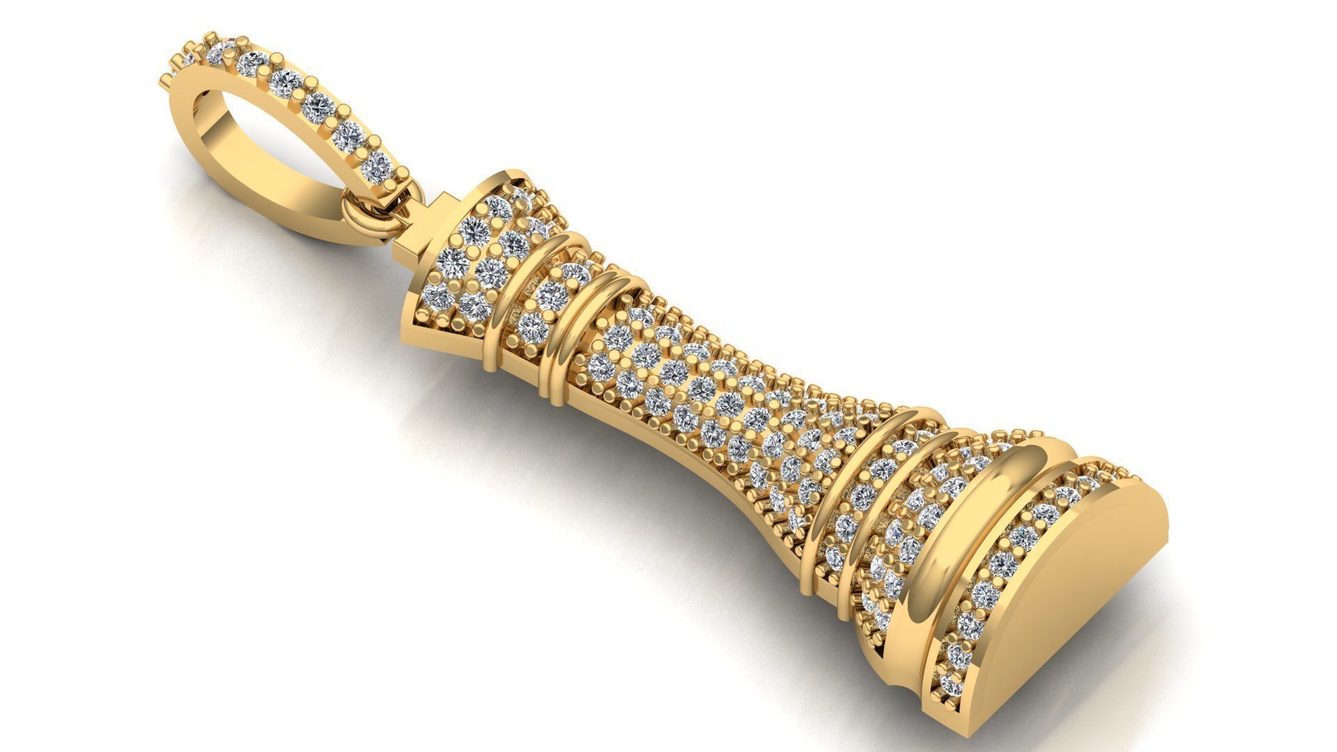 Chess king pendant 3D print model 3D print model_10