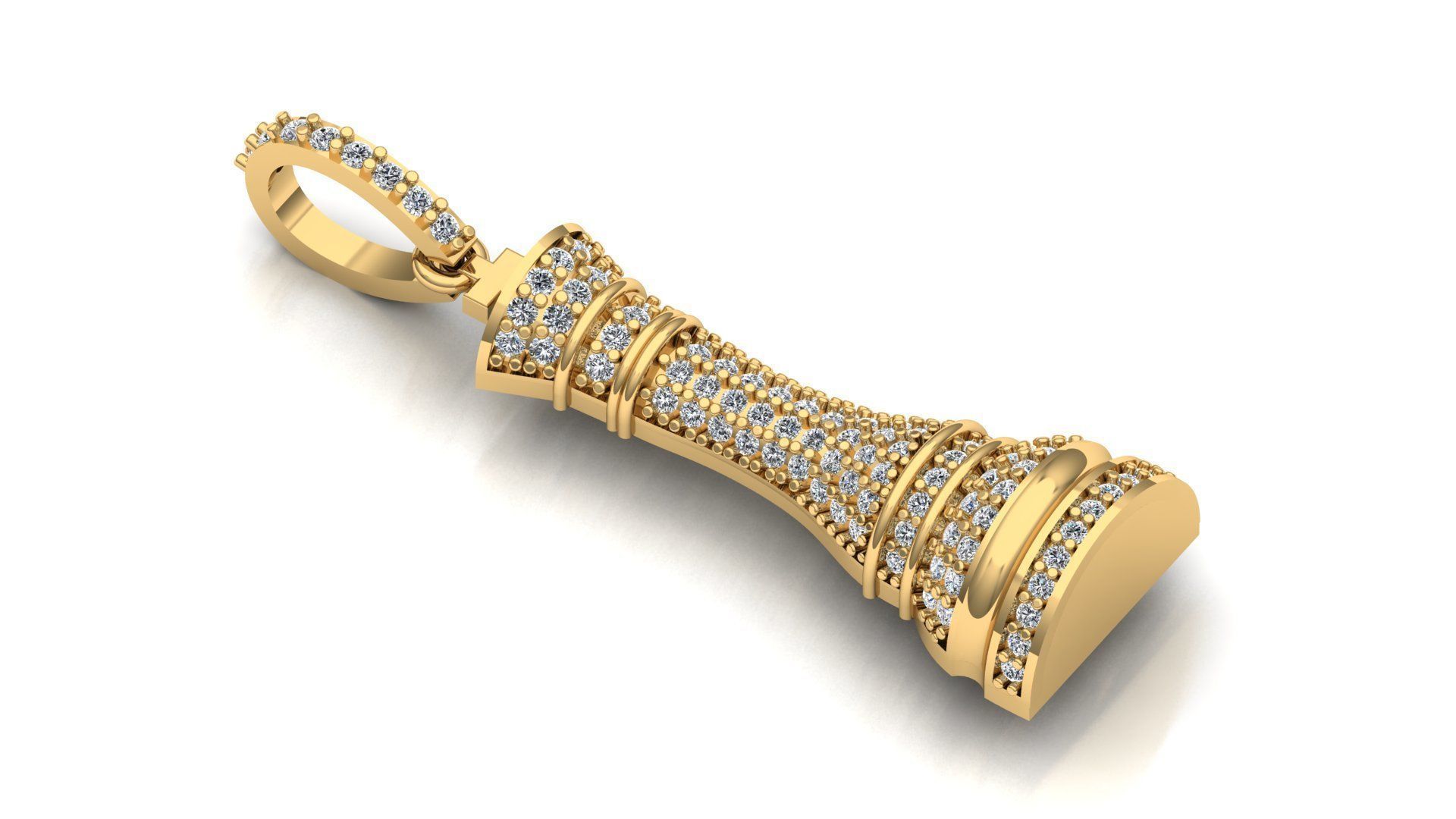 Chess king pendant 3D print model 3D print model_9