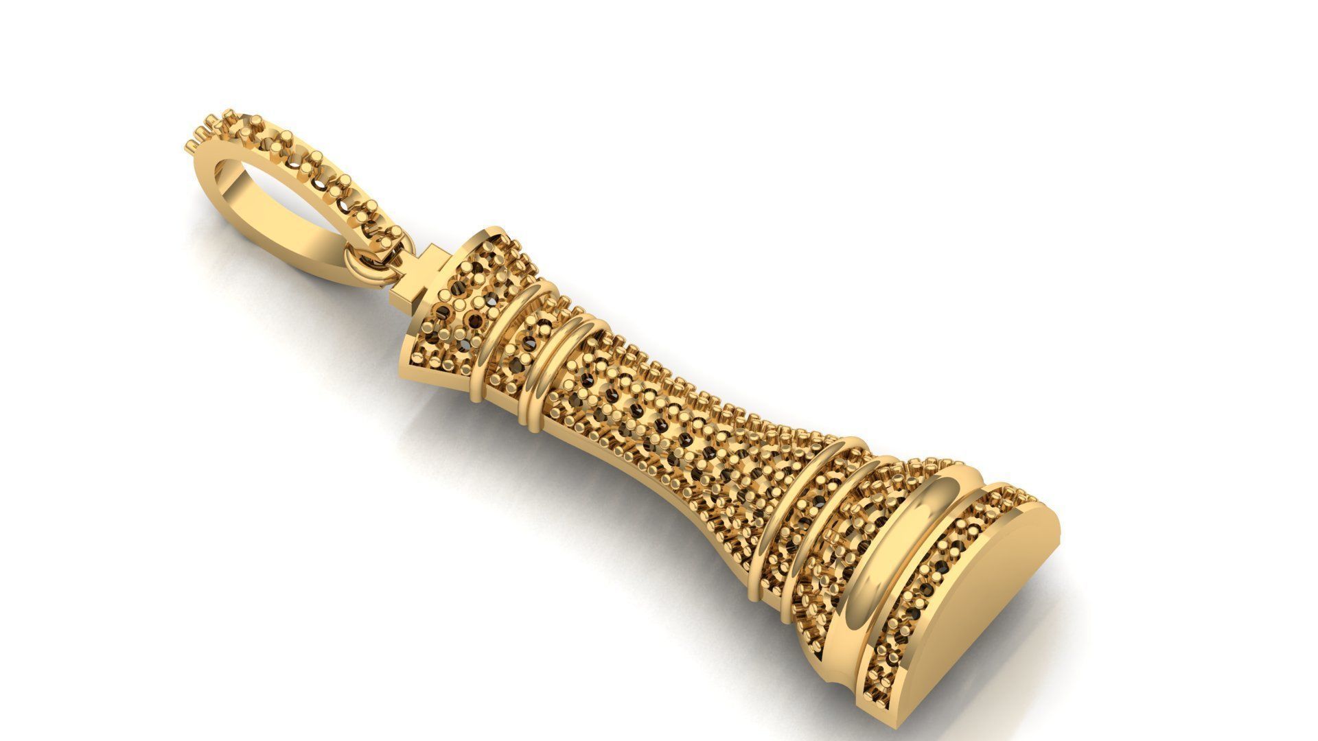 Chess king pendant 3D print model 3D print model_11