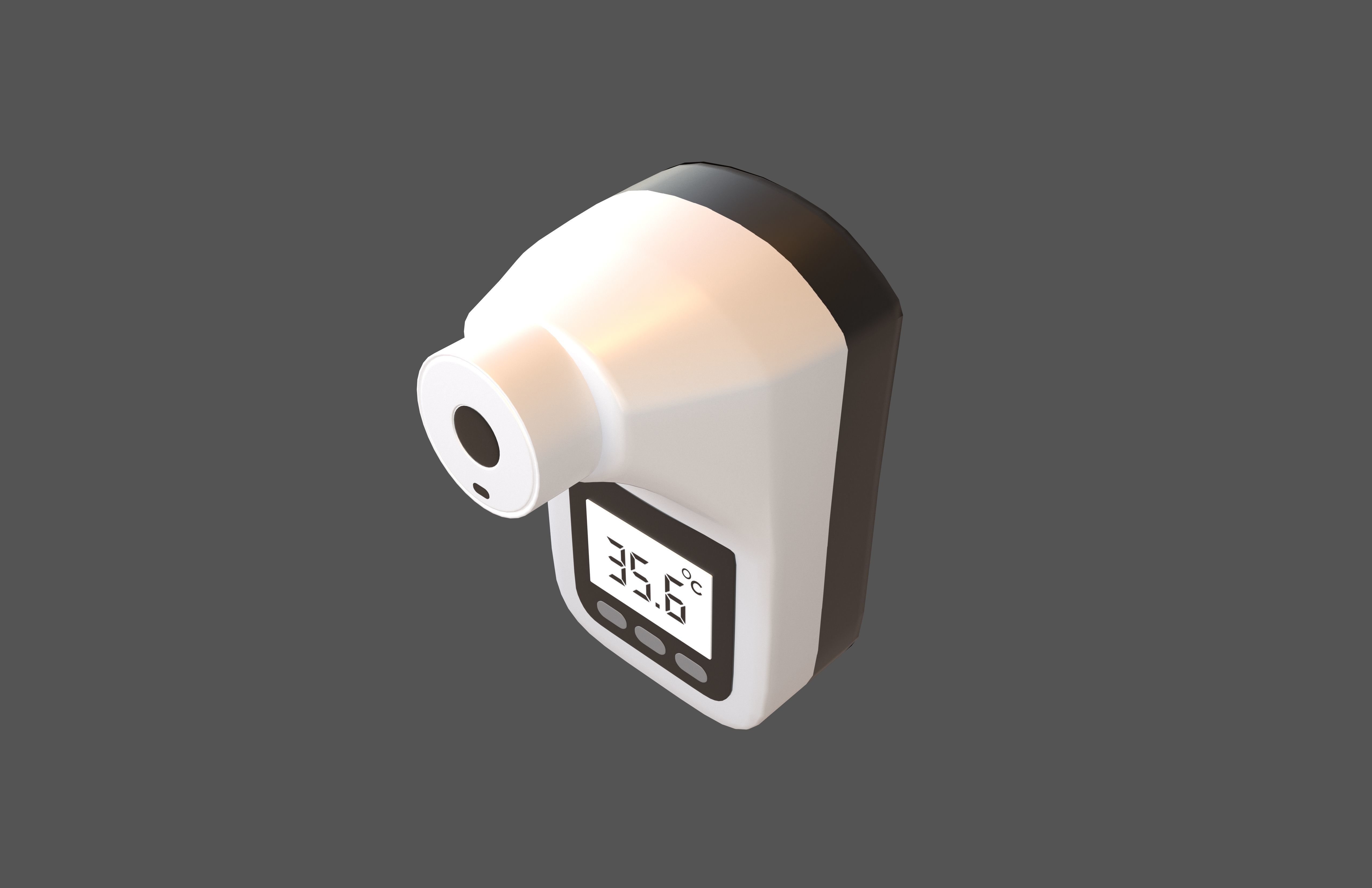 Auto Infrared Thermometer v2 002 Low-poly 3D model_3